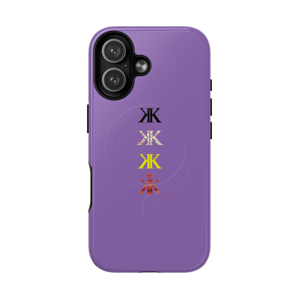 Sigil Collection Light Purple Phone Case — Minimalist Monogram Stack Tough Magnetic Case