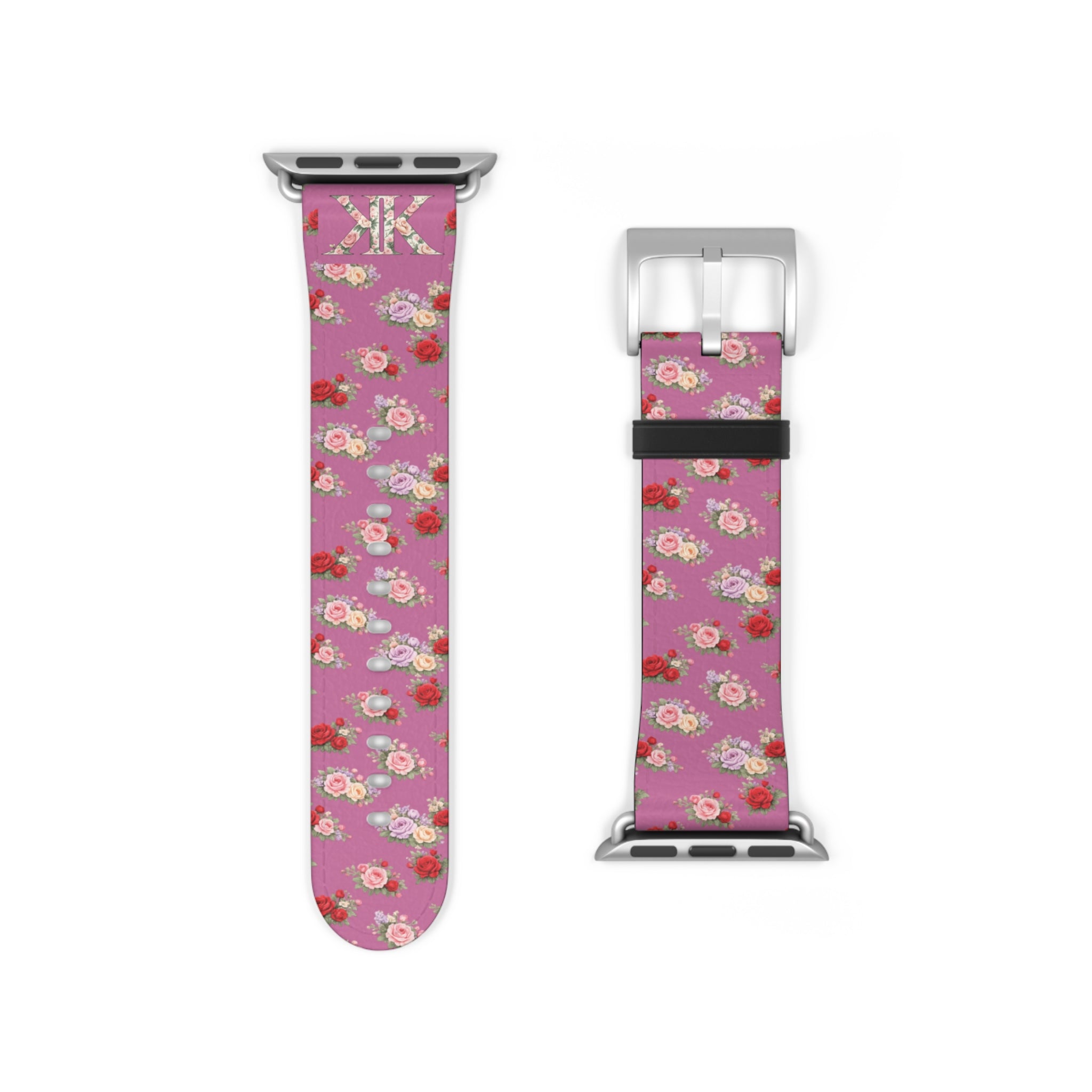 Anthos Collection Light Pink Floral Vintage Watch Band — Apple Watch Strap