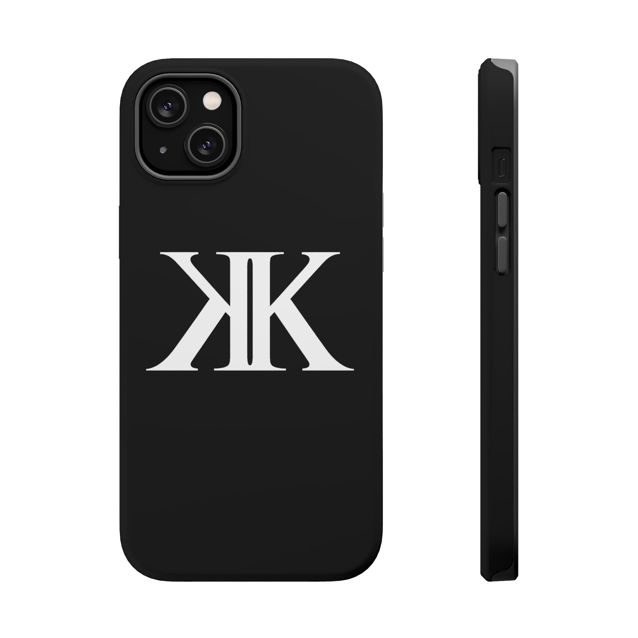 Magnetic Impact-Resistant BLACK Case with Bold KK Monogram