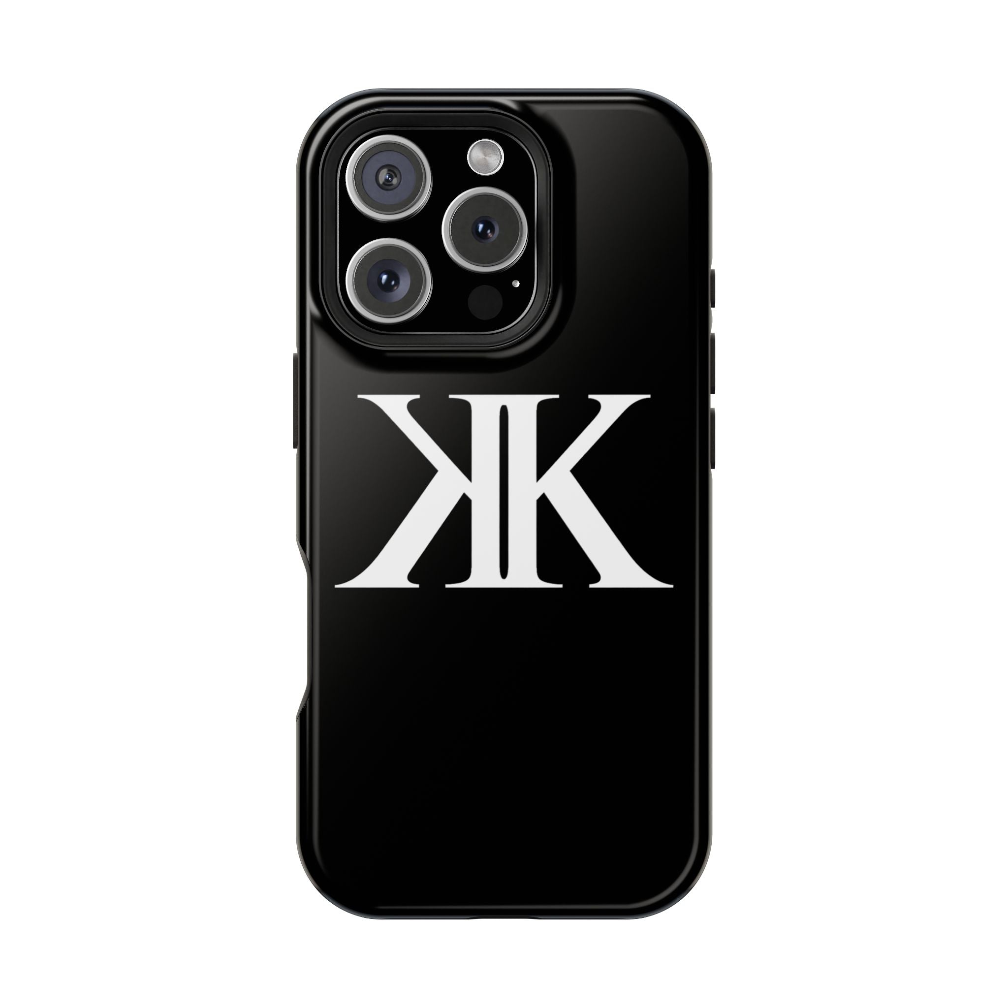 Magnetic Impact-Resistant BLACK Case with Bold KK Monogram