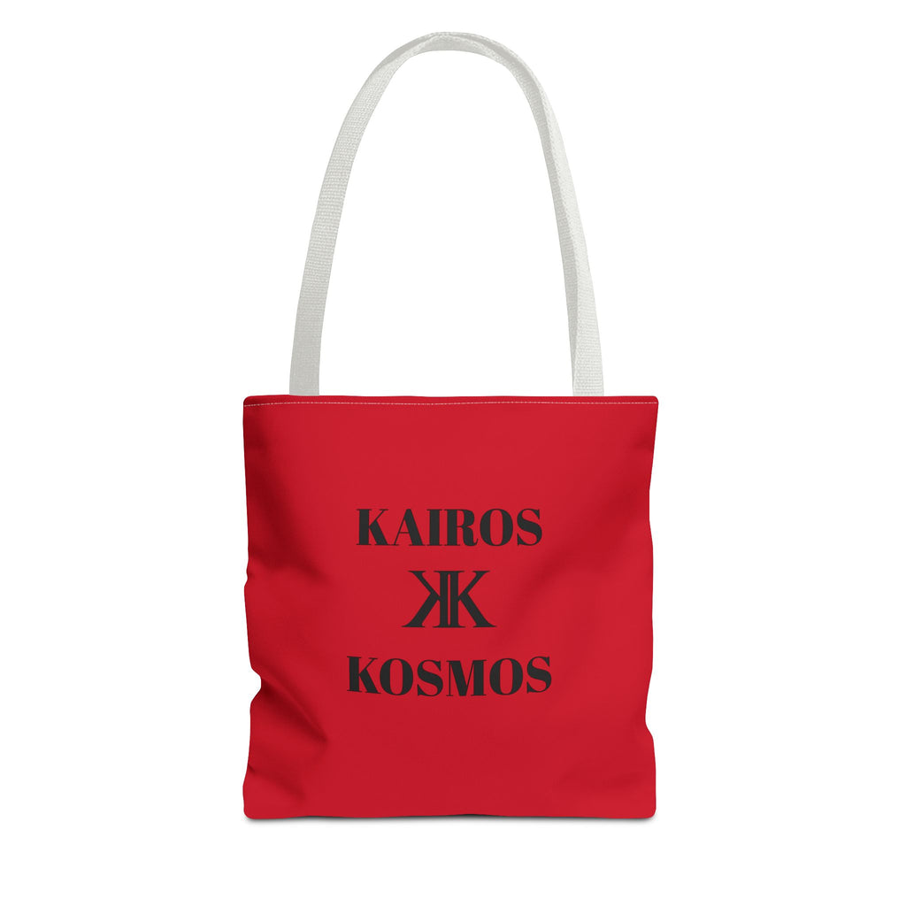 Kairos Kosmos RED Tote Bag – Minimalist Monogram Tote