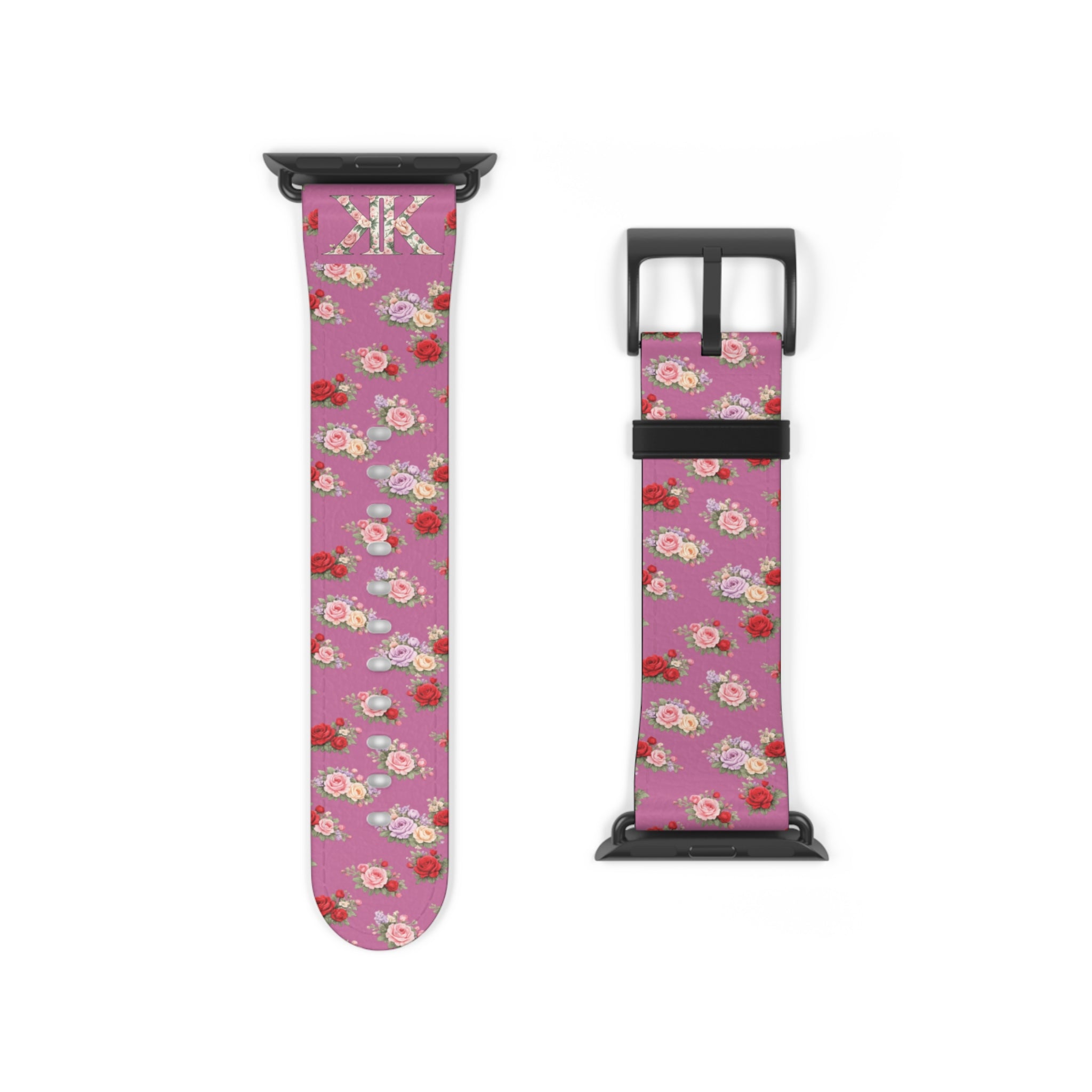 Anthos Collection Light Pink Floral Vintage Watch Band — Apple Watch Strap