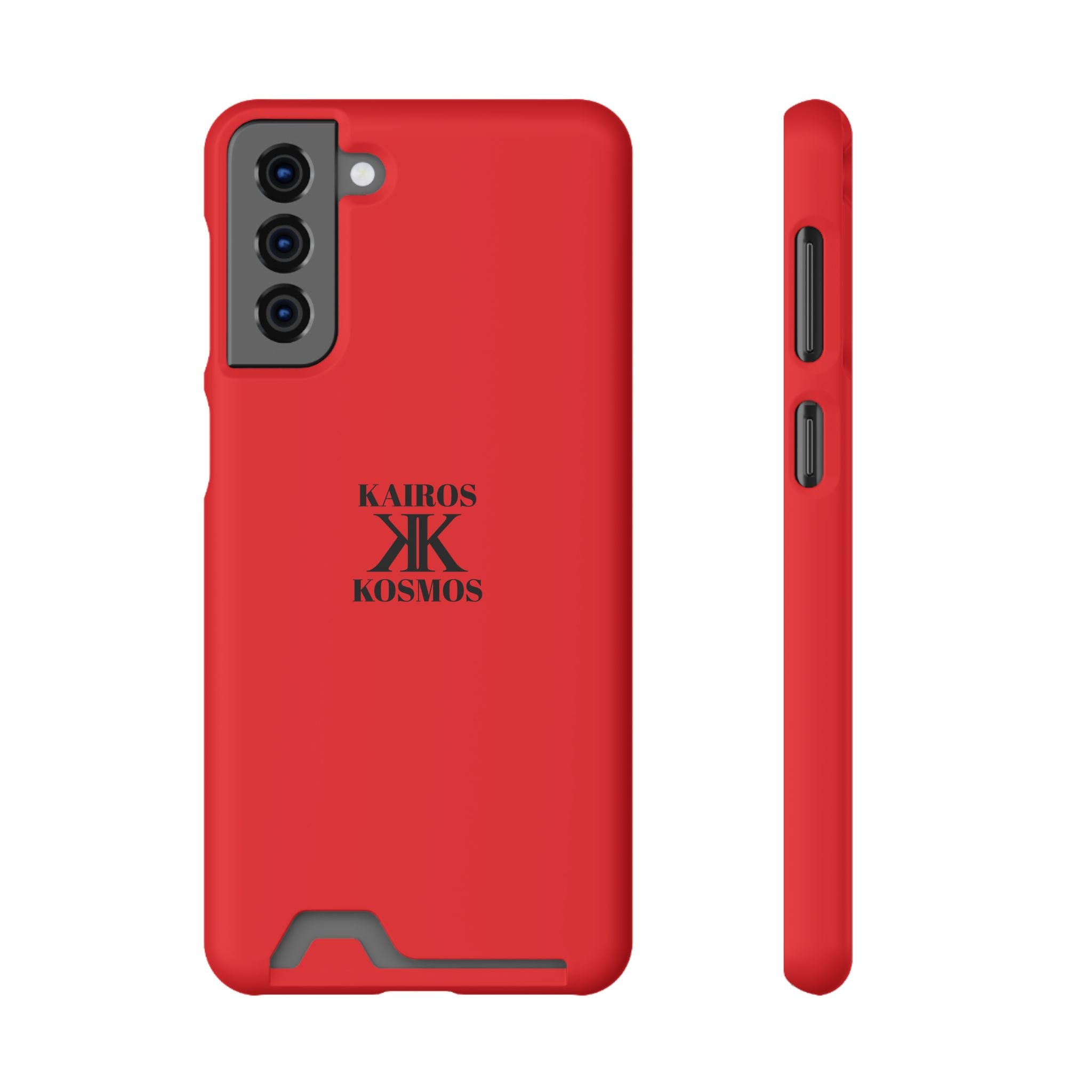 Kairos Kosmos RED Cardholder Phone Case — Slim Protective Wallet Case