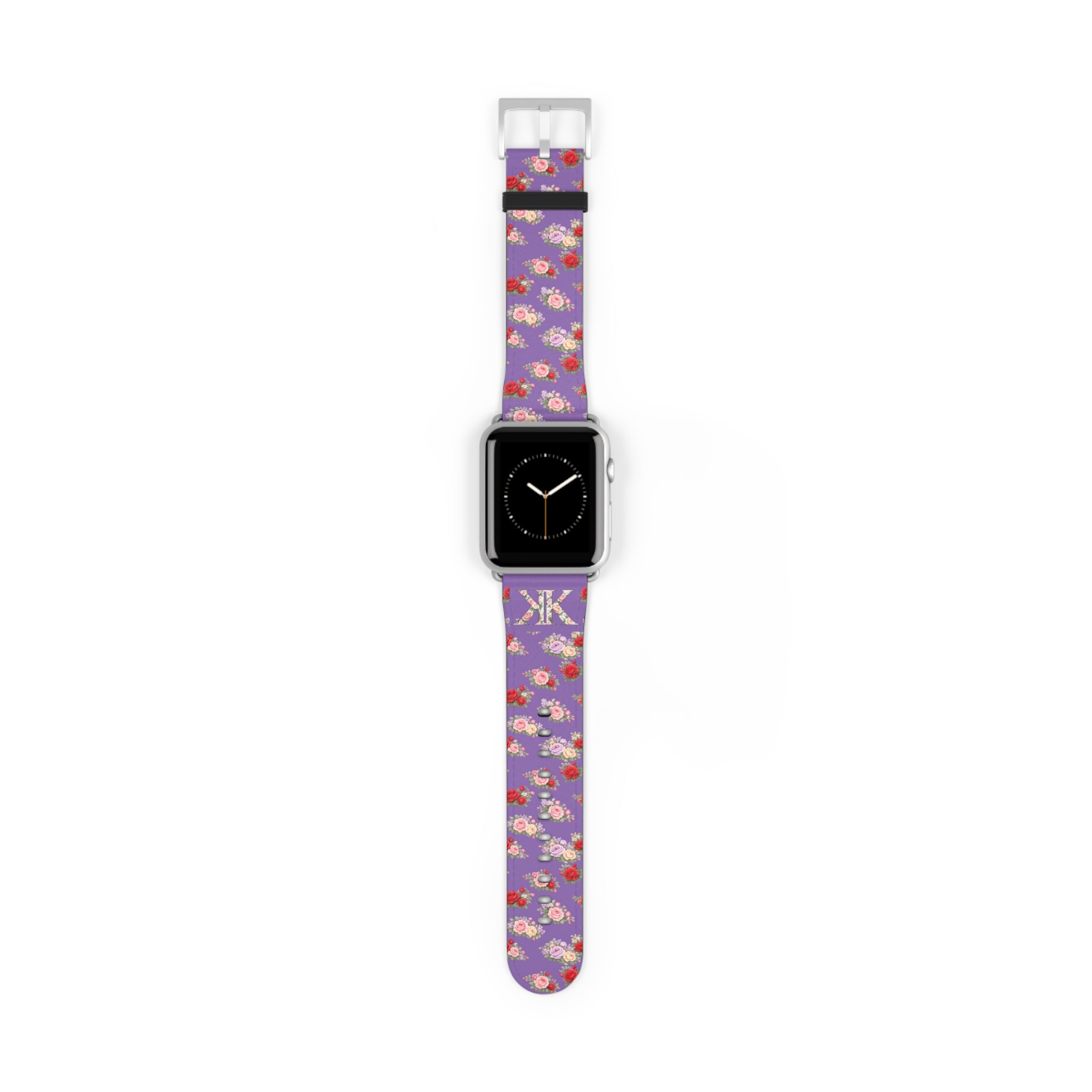 Anthos Collection Light Purple Floral Vintage Watch Band —  Apple Watch Strap