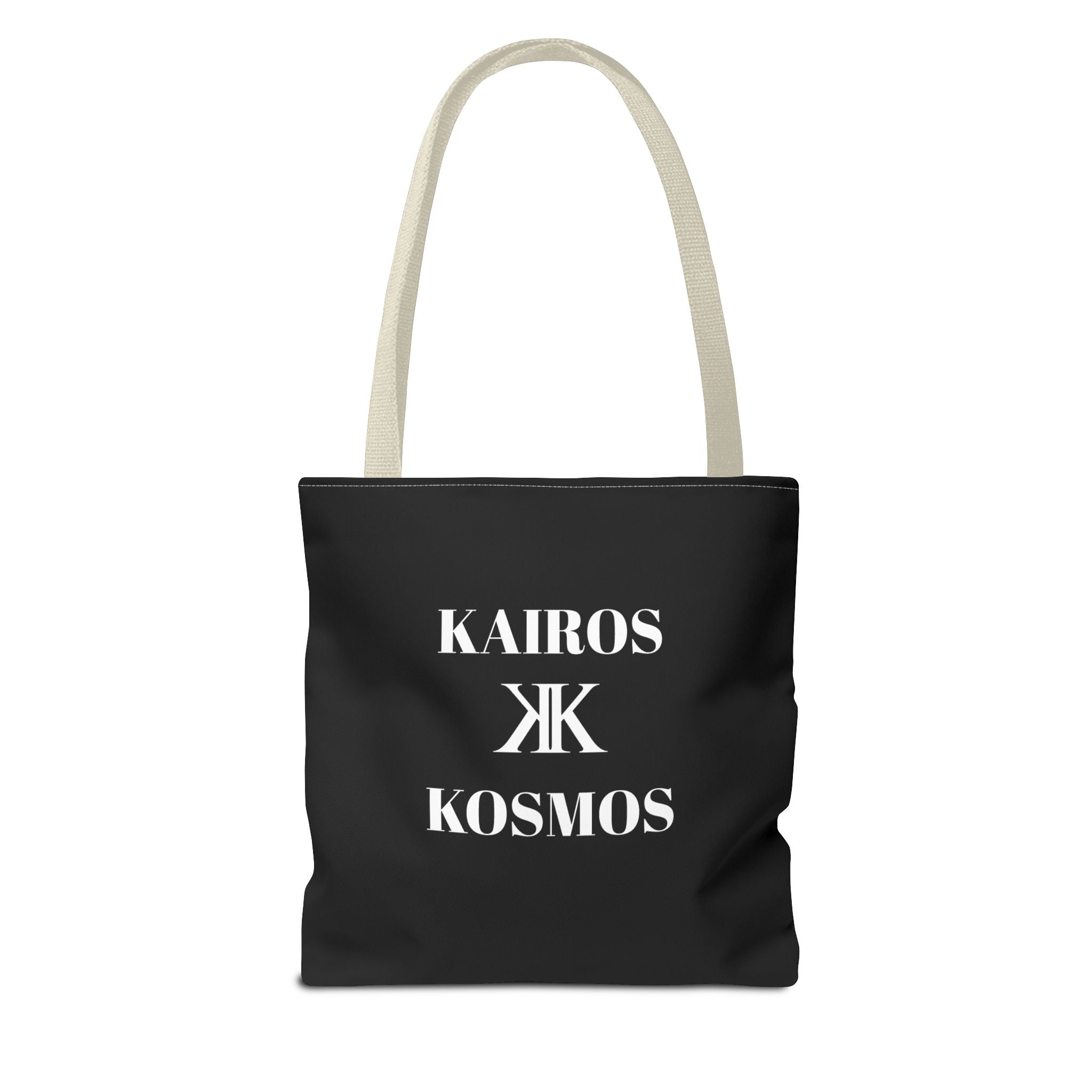 Kairos Kosmos BLACK Tote Bag – Minimalist Monogram Tote