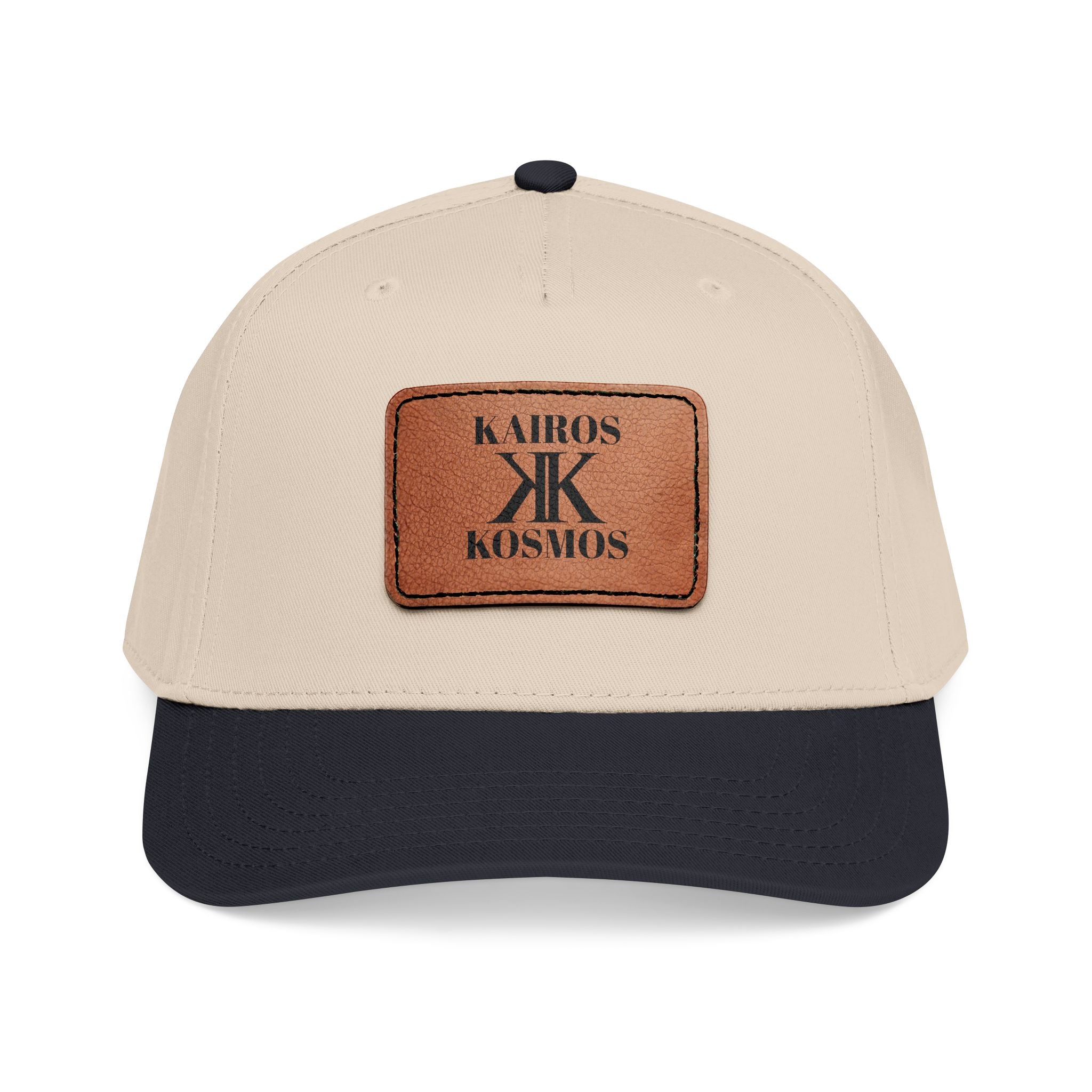 Leather Patch Baseball Cap — Kiros Kosmos Logo