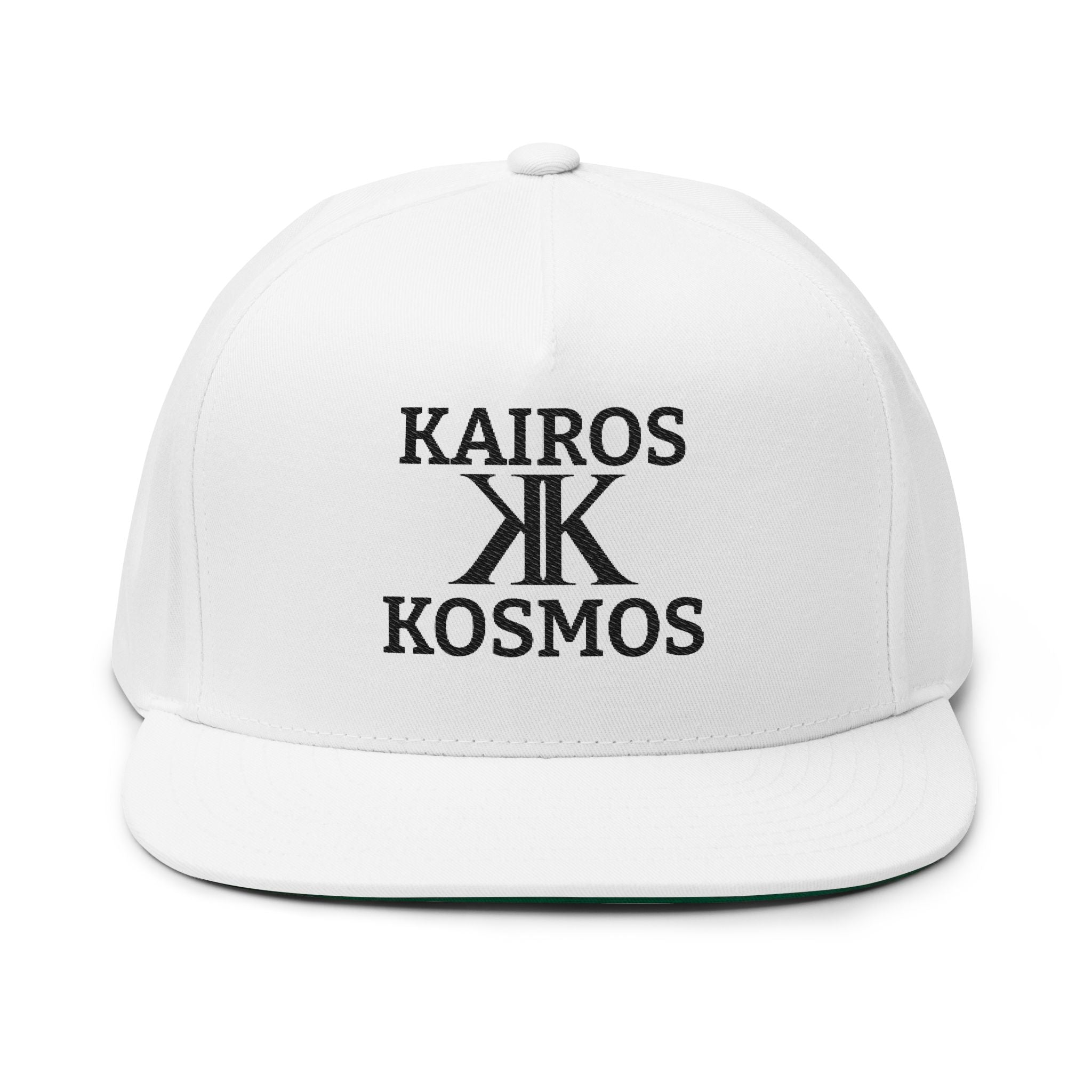 Kairos Kosmos Embroidered Flat Bill Cap — 'Give No Fu*ks' Snapback Hat