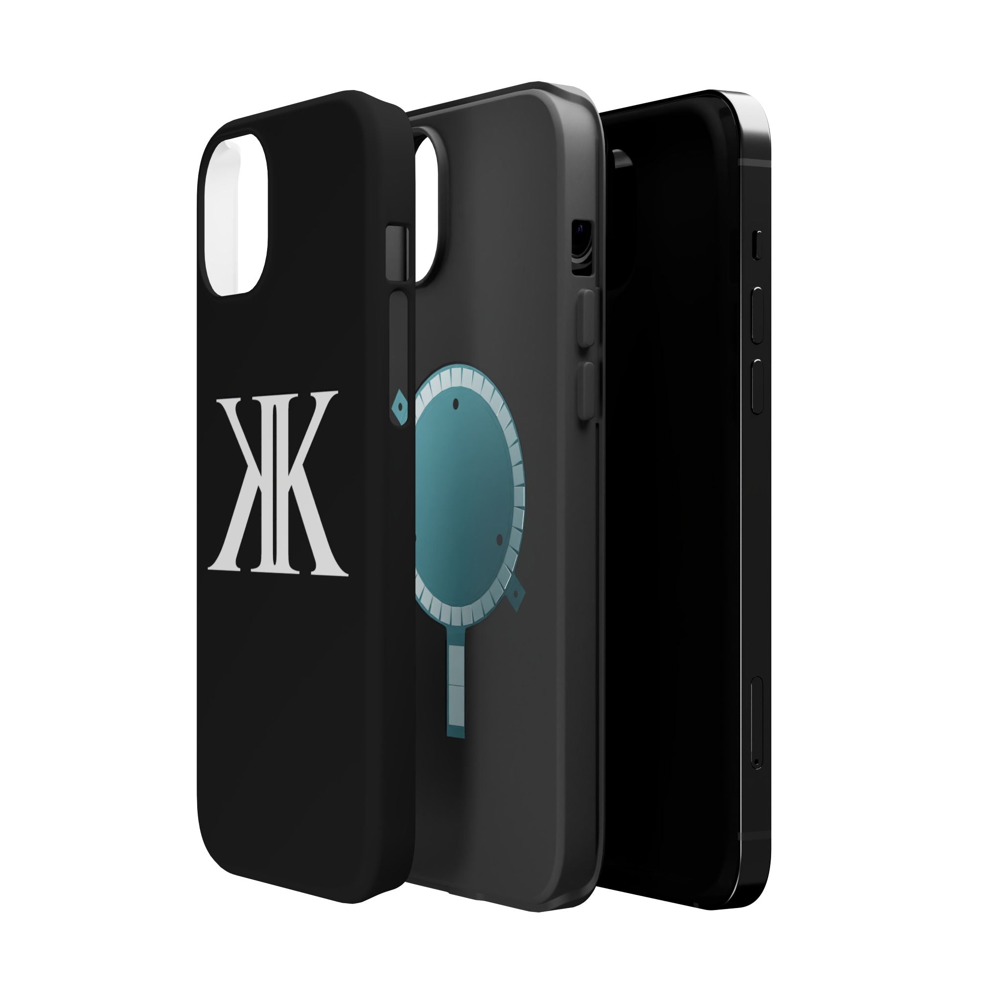 Magnetic Impact-Resistant BLACK Case with Bold KK Monogram