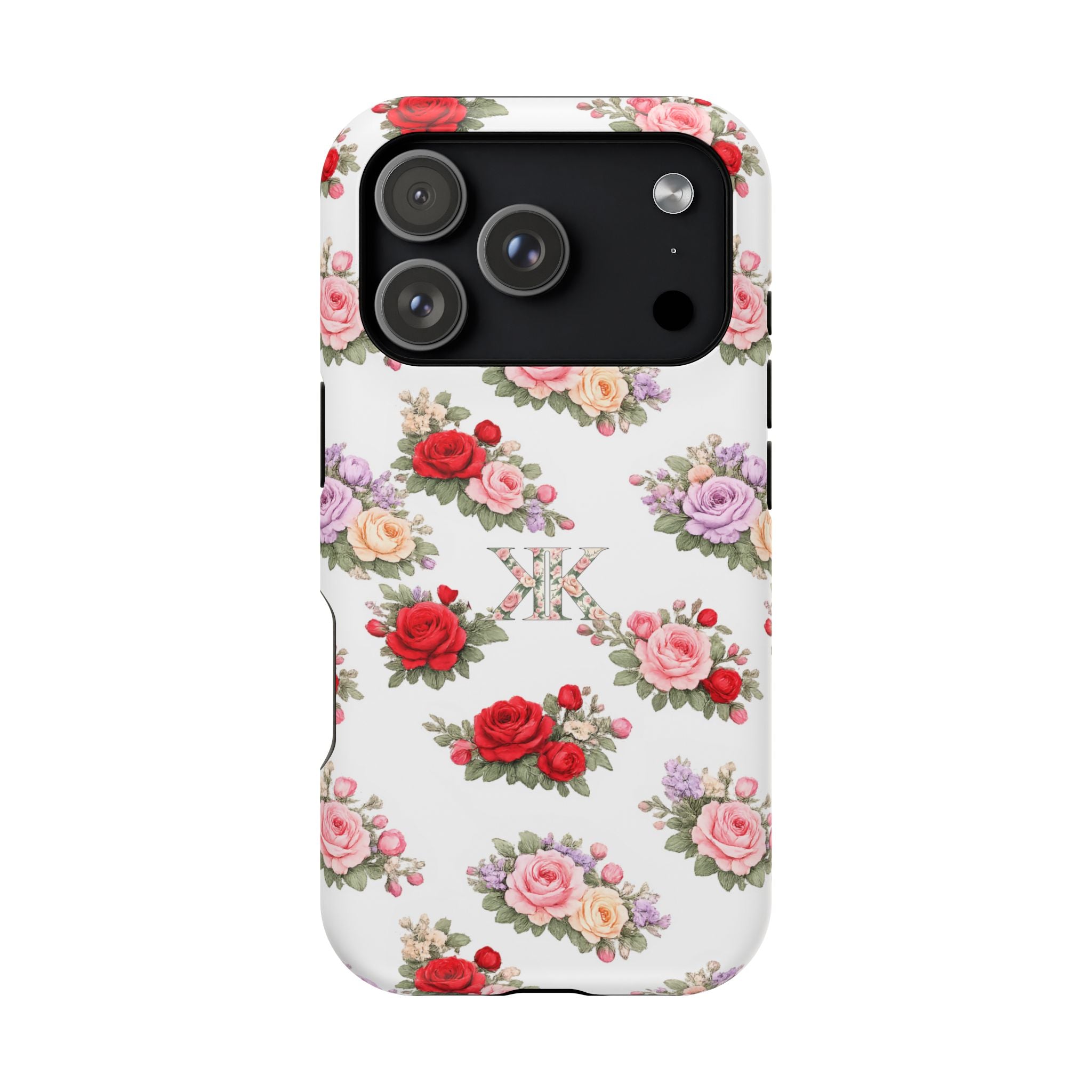 Anthos Collection Vintage Floral Rose Pattern Magnetic Impact-Resistant Phone Case