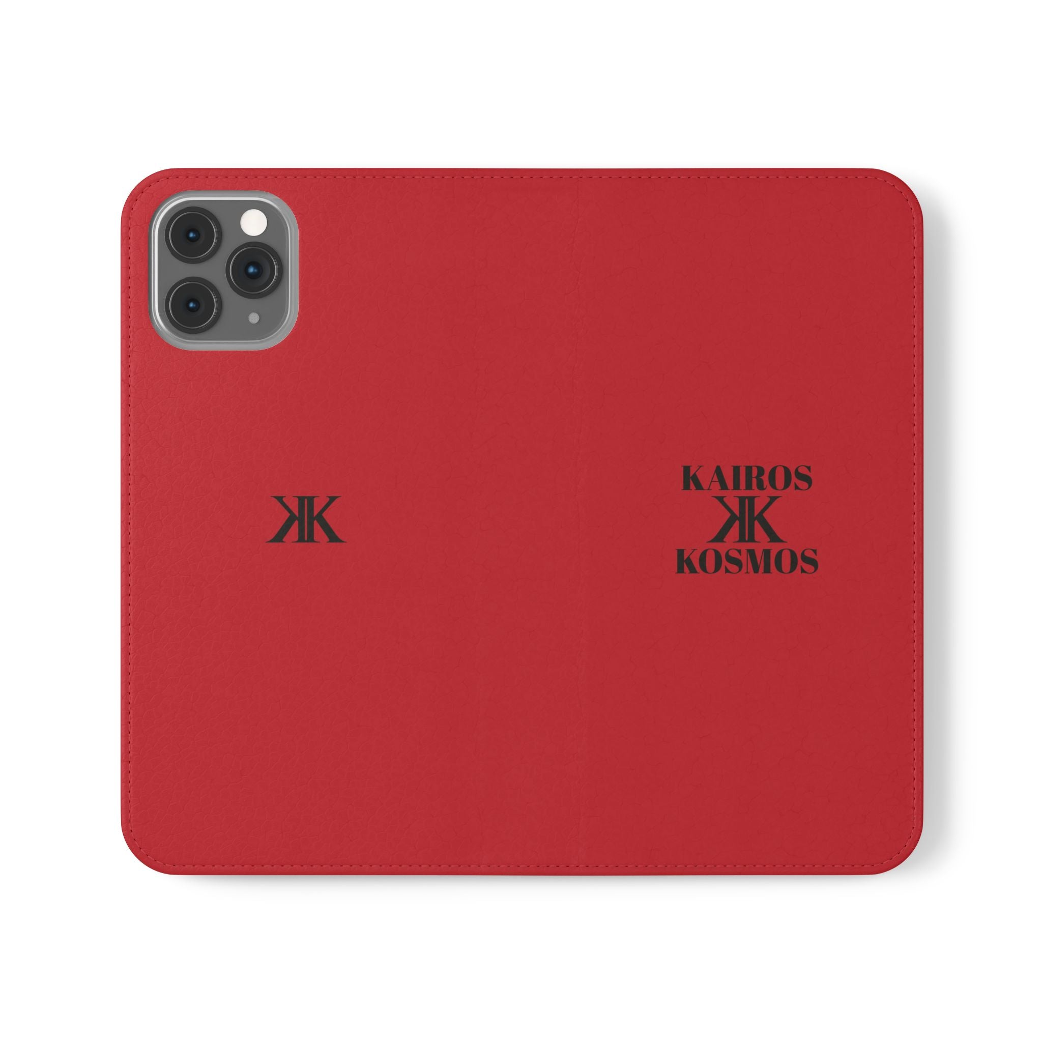 Kairos Kosmos Logo RED Flip Phone Case