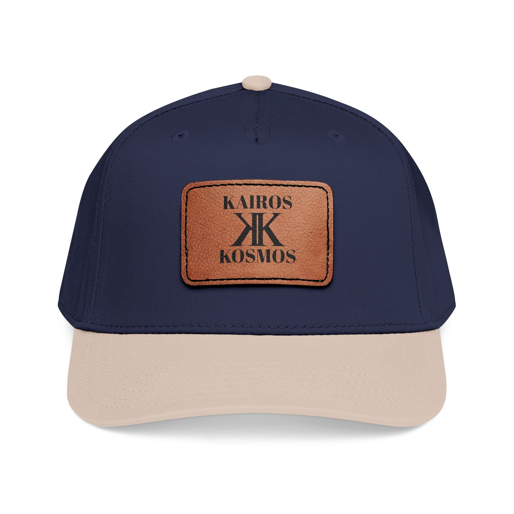 Leather Patch Baseball Cap — Kiros Kosmos Logo