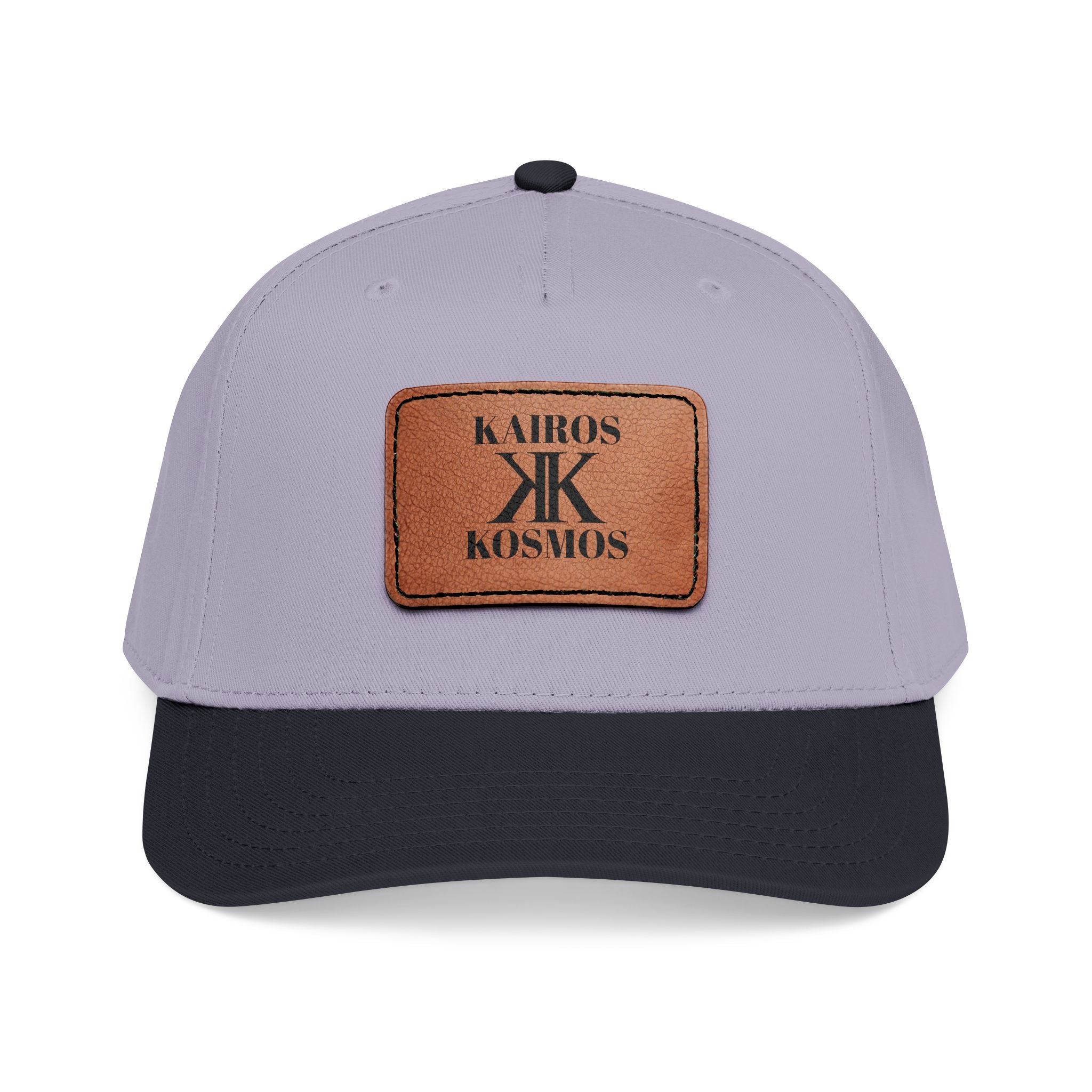 Leather Patch Baseball Cap — Kiros Kosmos Logo