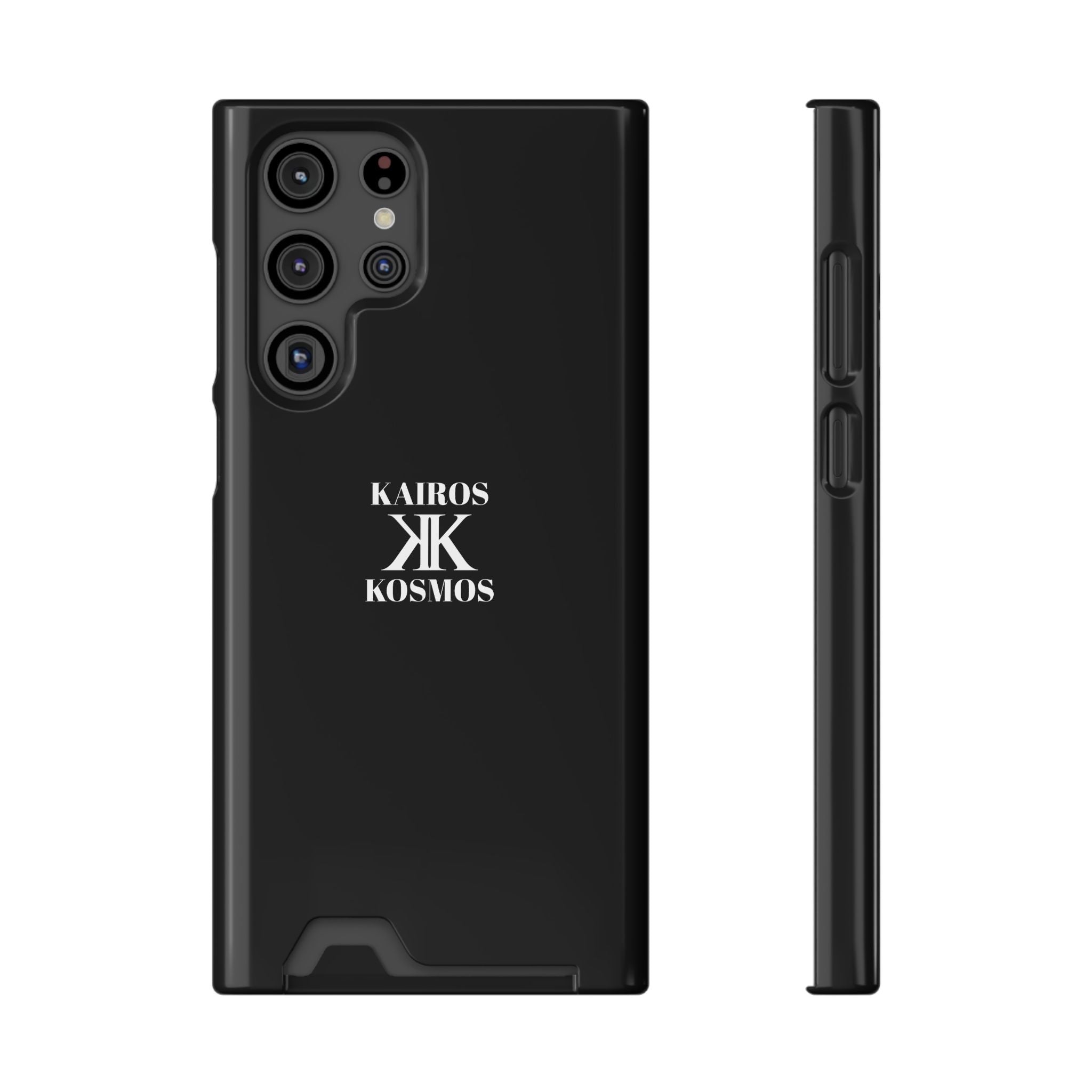 Kairos Kosmos BLACK Cardholder Phone Case — Slim Protective Wallet Case