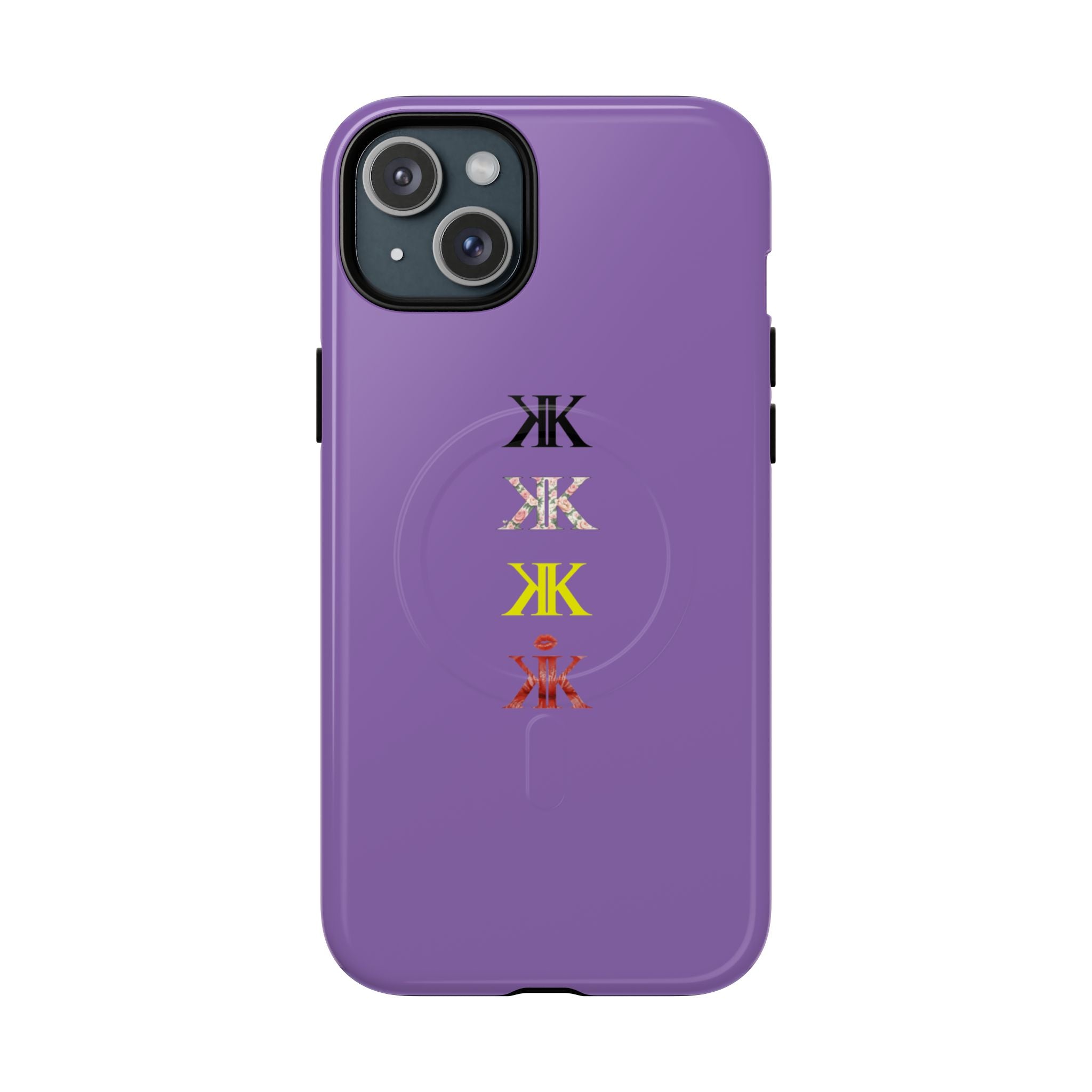 Sigil Collection Light Purple Phone Case — Minimalist Monogram Stack Tough Magnetic Case