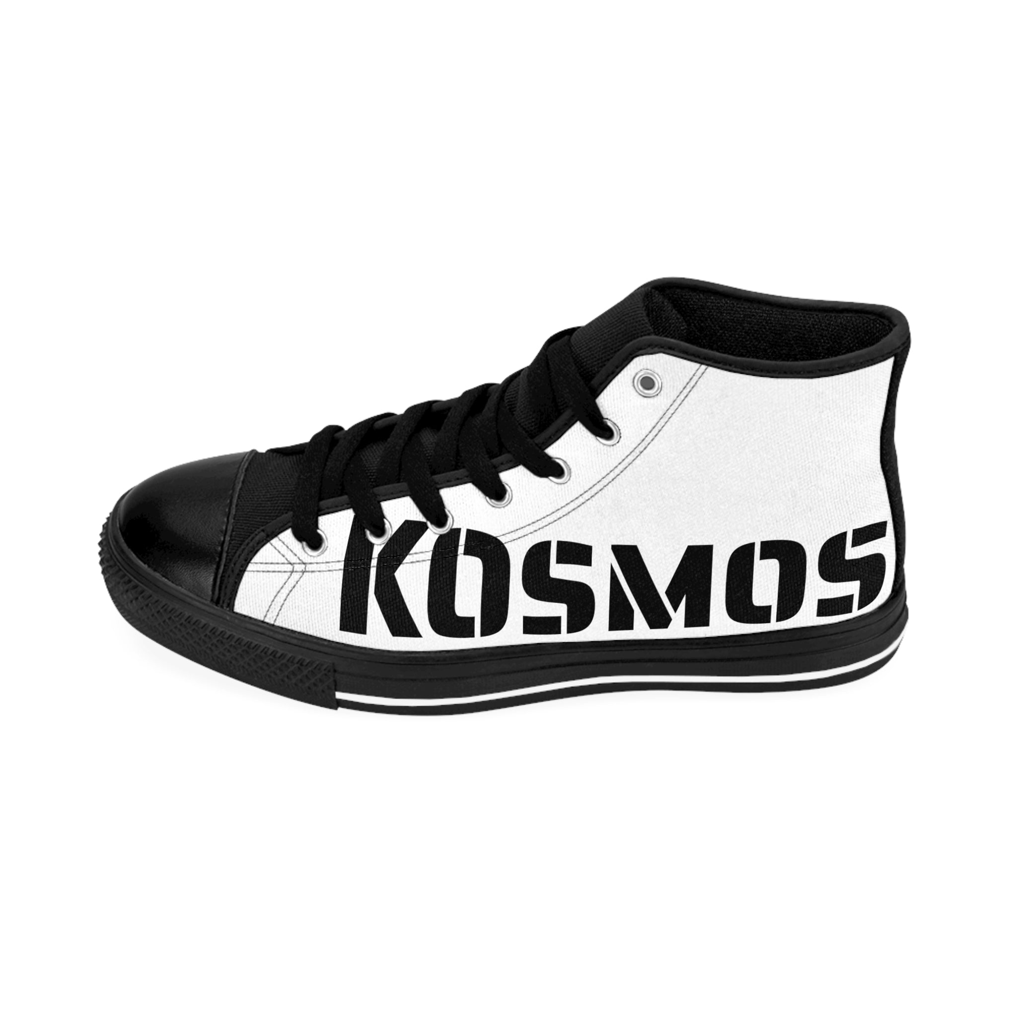 Kairos Kosmos High-Top Sneakers — Bold Black & White Street Style