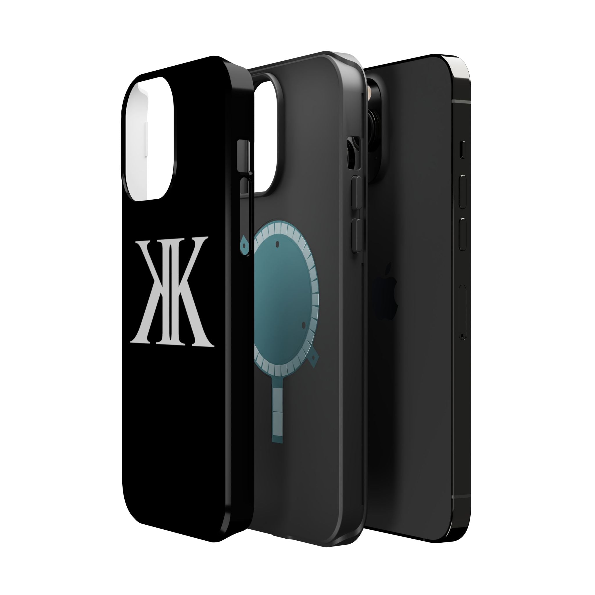 Magnetic Impact-Resistant BLACK Case with Bold KK Monogram