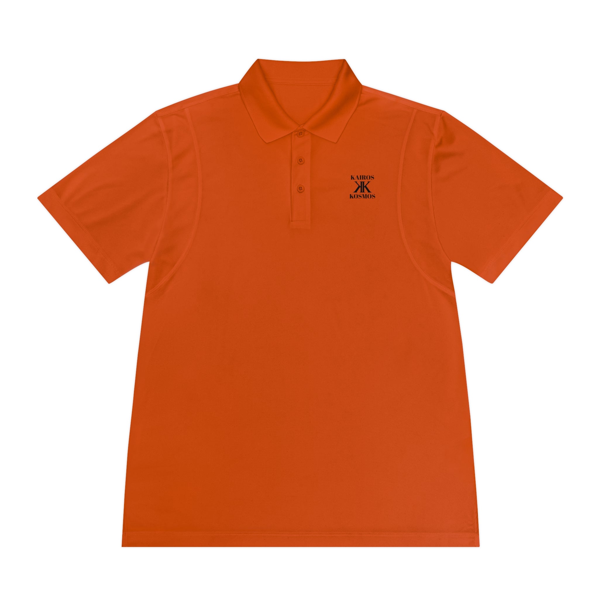 Classic Men’s Sport Polo — Minimalist Kairos Kosmos Logo Chest Shirt