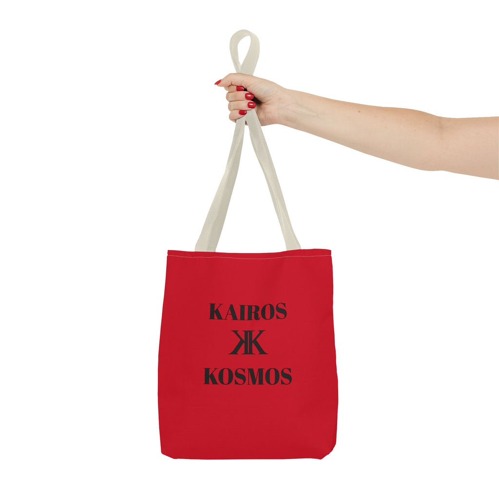 Kairos Kosmos RED Tote Bag – Minimalist Monogram Tote