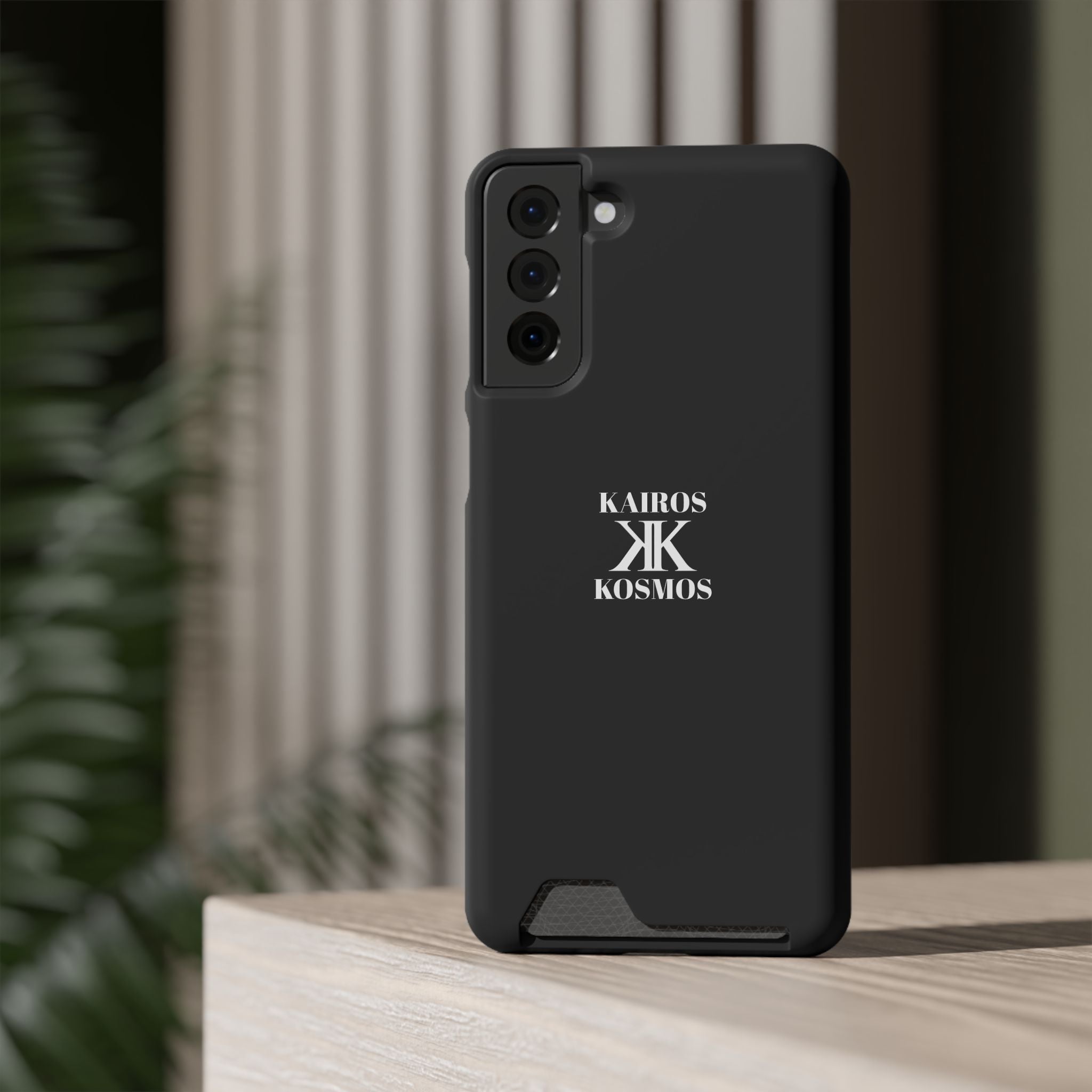 Kairos Kosmos BLACK Cardholder Phone Case — Slim Protective Wallet Case