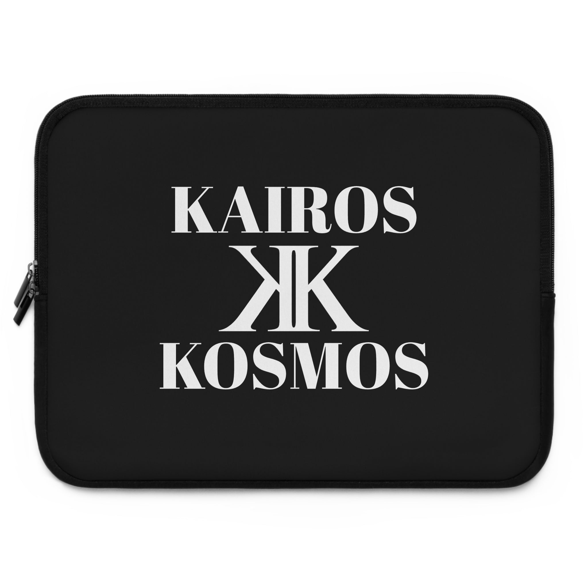 Kairos Kosmos BLACK Laptop Sleeve — Minimalist Monogram Protective Case