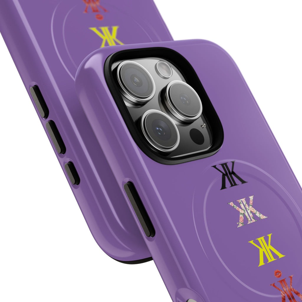 Sigil Collection Light Purple Phone Case — Minimalist Monogram Stack Tough Magnetic Case