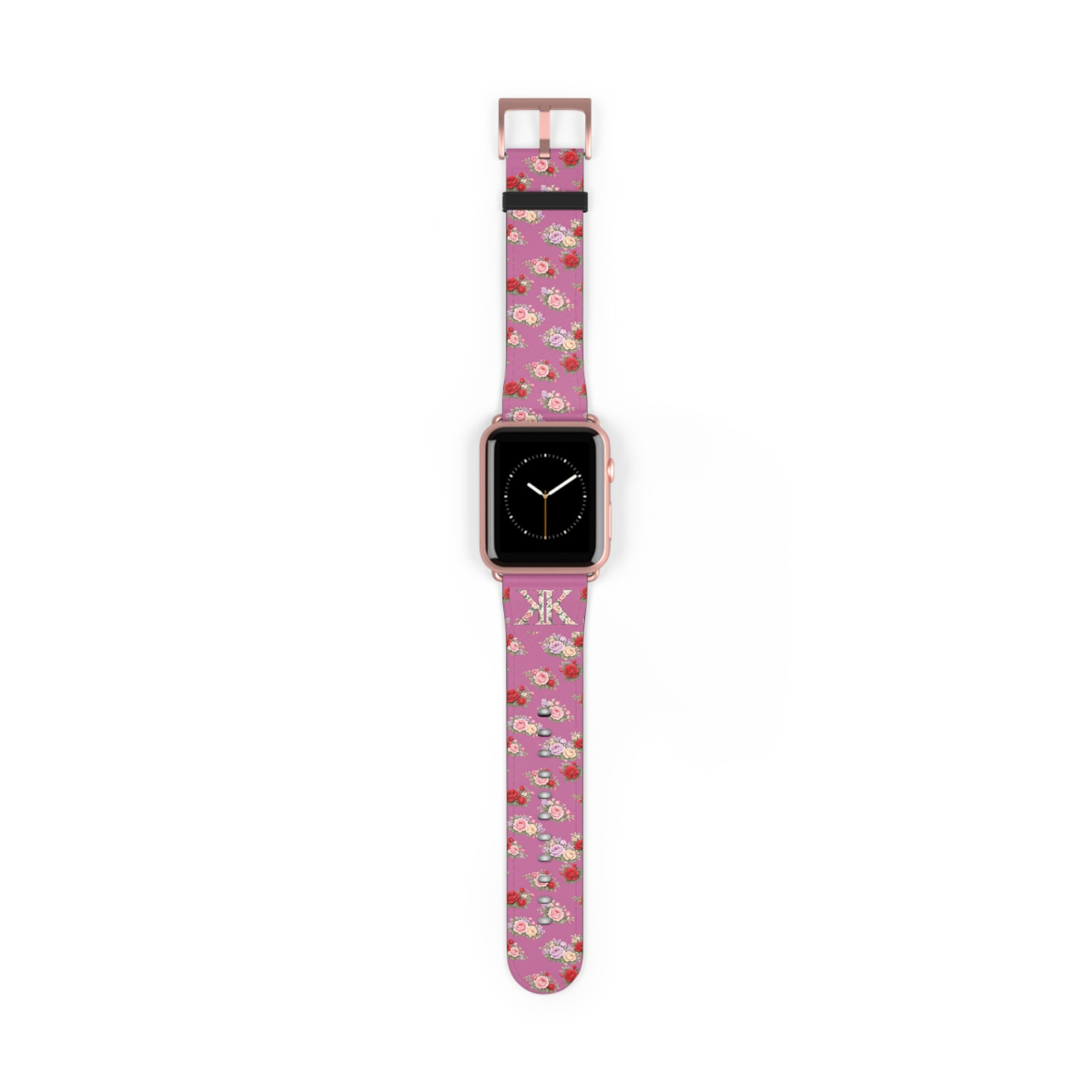 Anthos Collection Light Pink Floral Vintage Watch Band — Apple Watch Strap