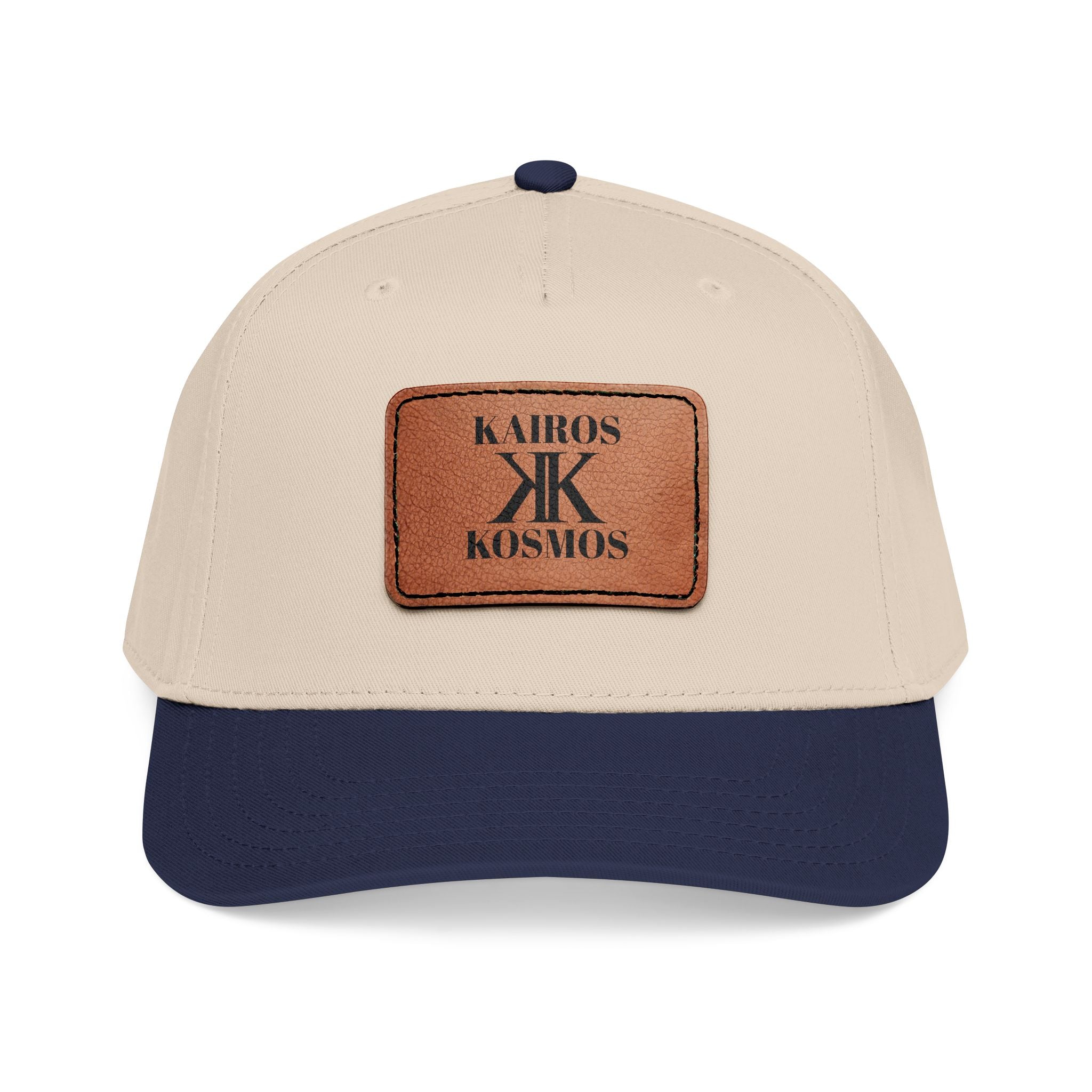 Leather Patch Baseball Cap — Kiros Kosmos Logo
