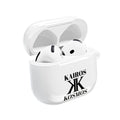 Kairos Kosmos AirPod Case — Minimalist Black Typography ‘Kairos Kosmos’ & “Give No Fu*ks!” Protective Cover