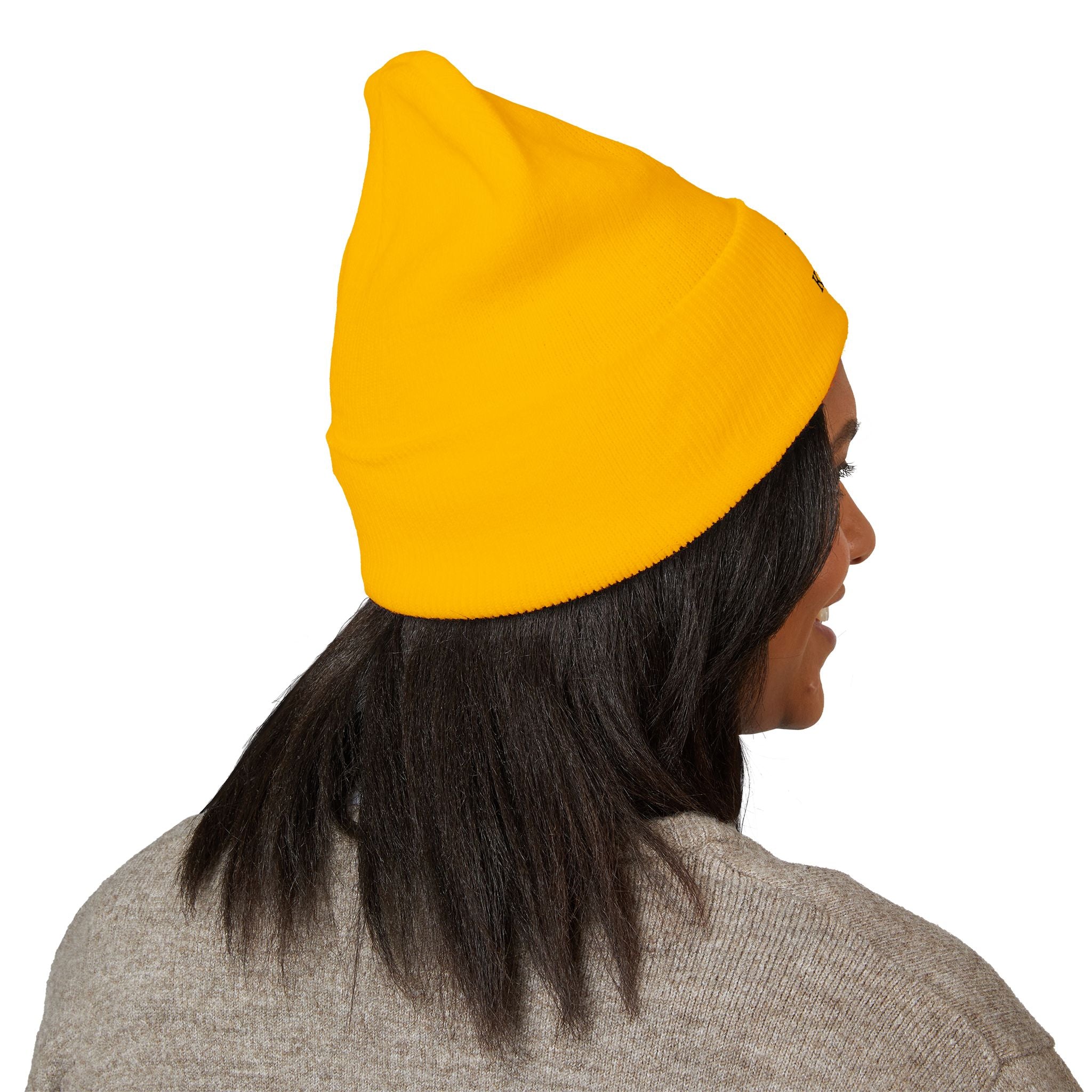Kairos Kosmos Embroidered Cuffed Beanie — Minimal Logo Knit Hat