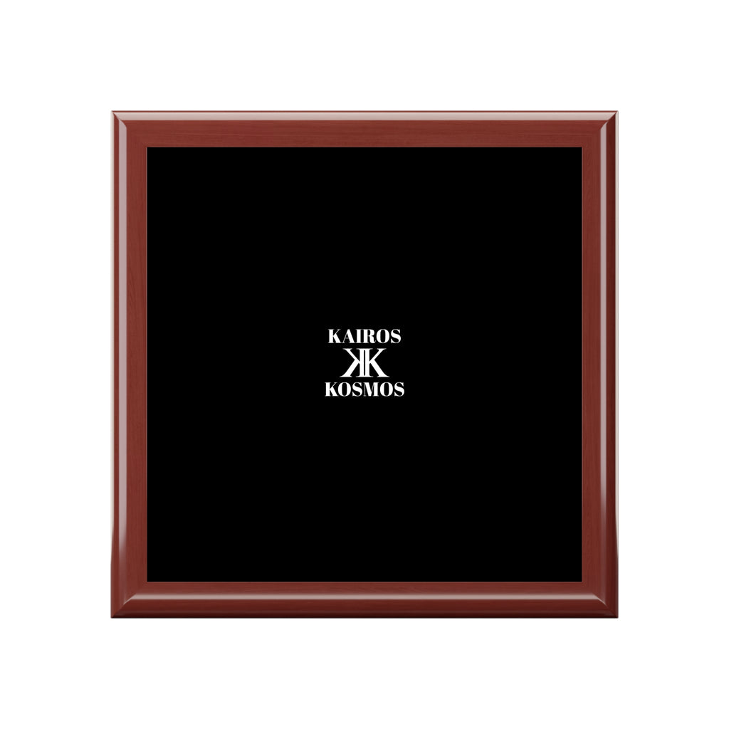 Jewelry Box BLACK with Minimalist 'KAIROS KOSMOS' Logo