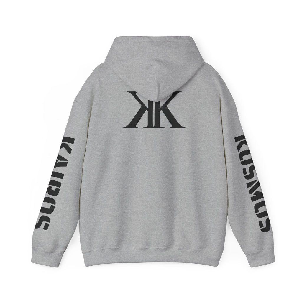 KAIROS KOSMOS Logo Hoodie — Minimalist Black Emblem Pullover