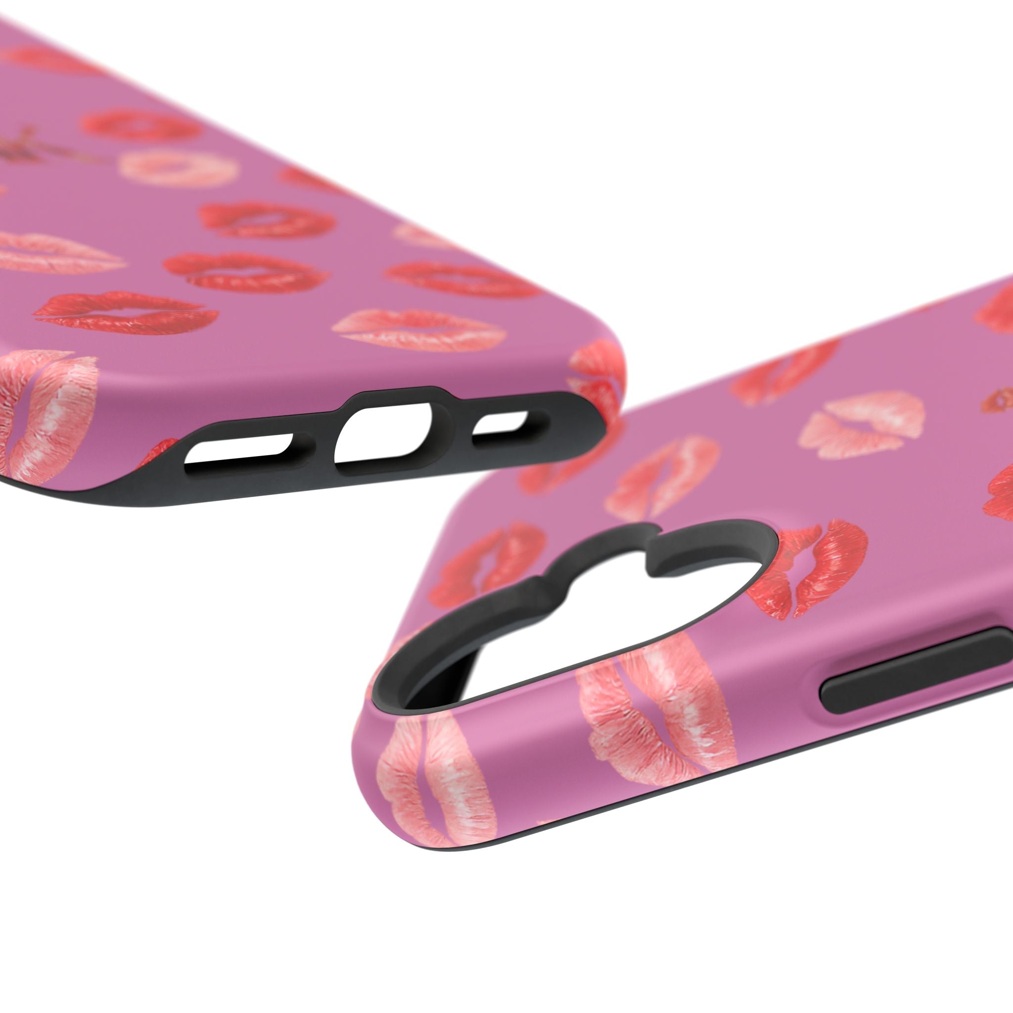 Psyche Collection Light Pink - Kiss Pattern Magnetic Impact Phone Case
