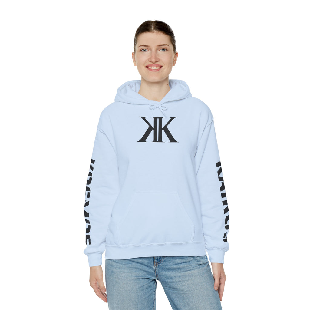 KAIROS KOSMOS Logo Hoodie — Minimalist Black Emblem Pullover