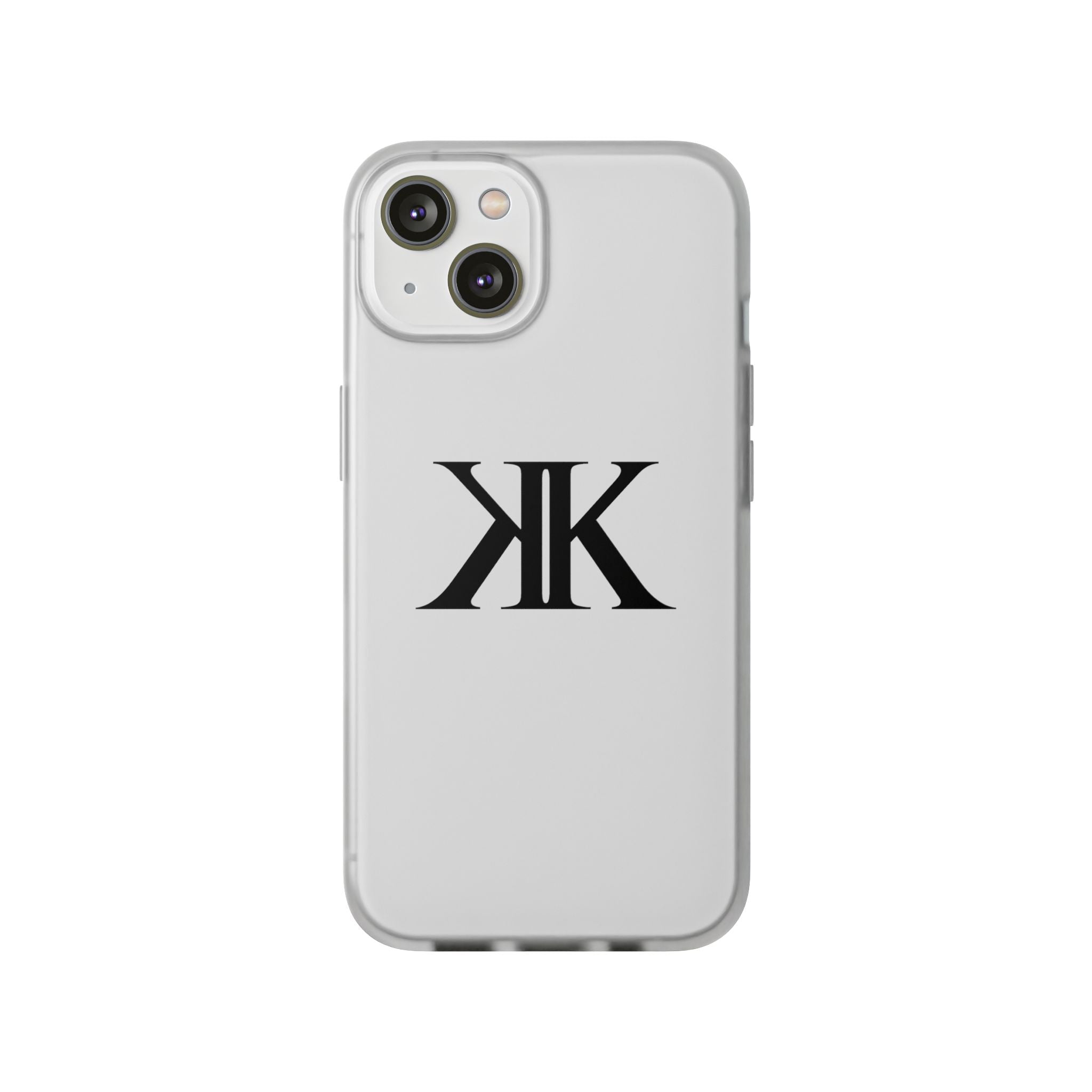 Monogram KK Phone Case — Minimalist Black Logo Flexi Case