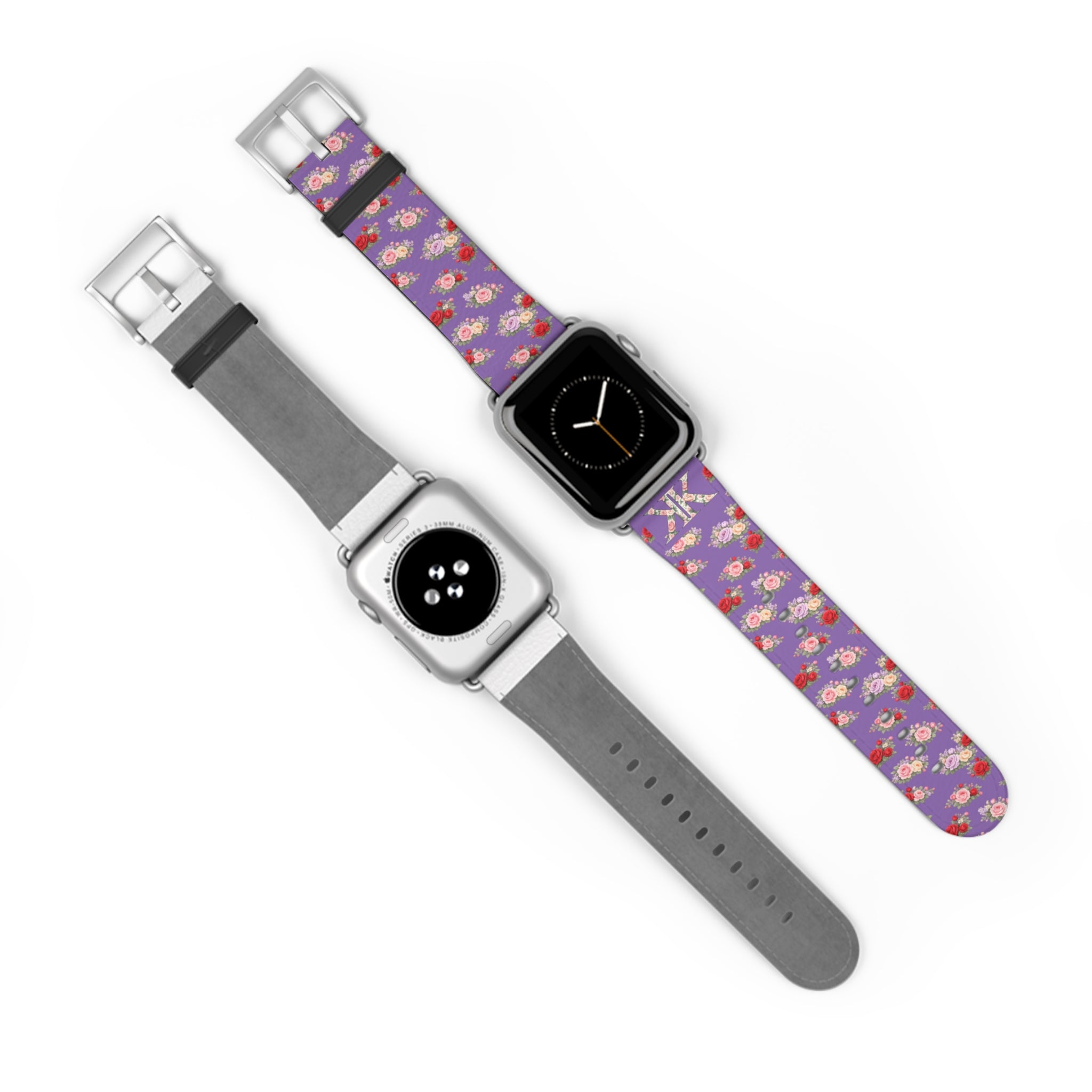 Anthos Collection Light Purple Floral Vintage Watch Band —  Apple Watch Strap