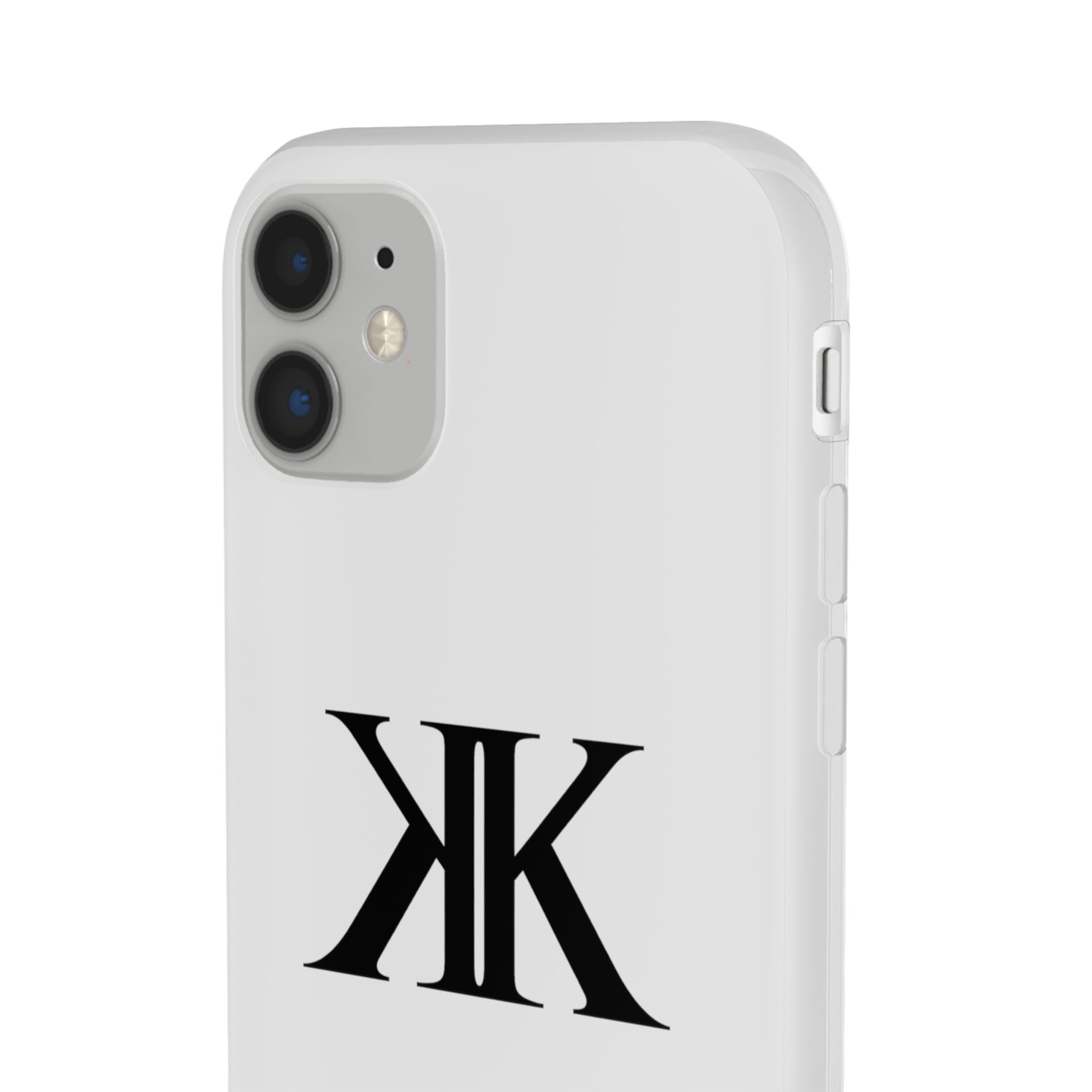Monogram KK Phone Case — Minimalist Black Logo Flexi Case