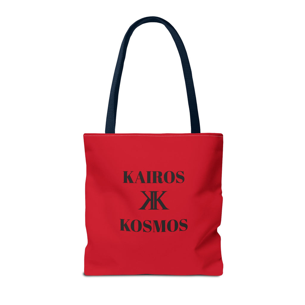 Kairos Kosmos RED Tote Bag – Minimalist Monogram Tote