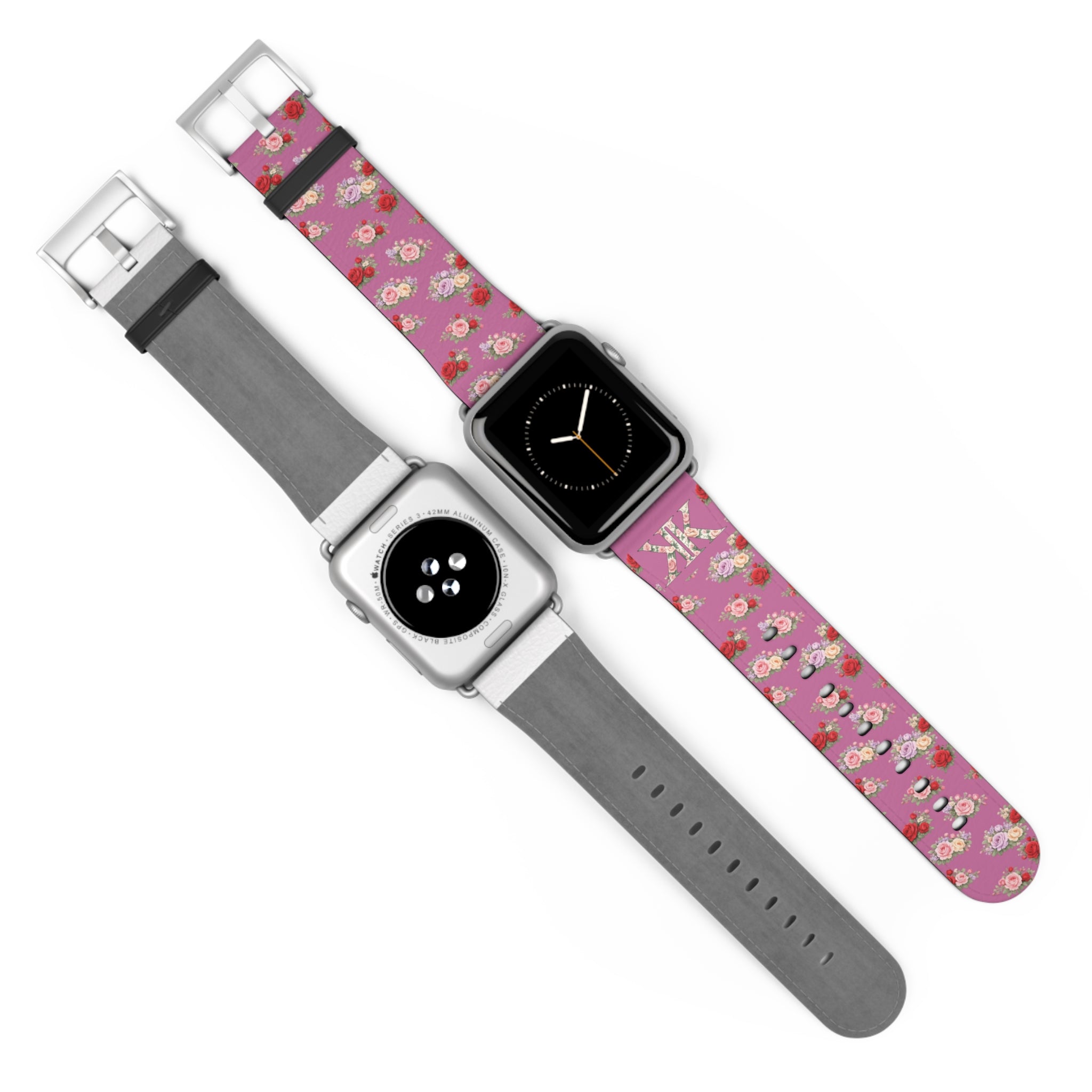 Anthos Collection Light Pink Floral Vintage Watch Band — Apple Watch Strap