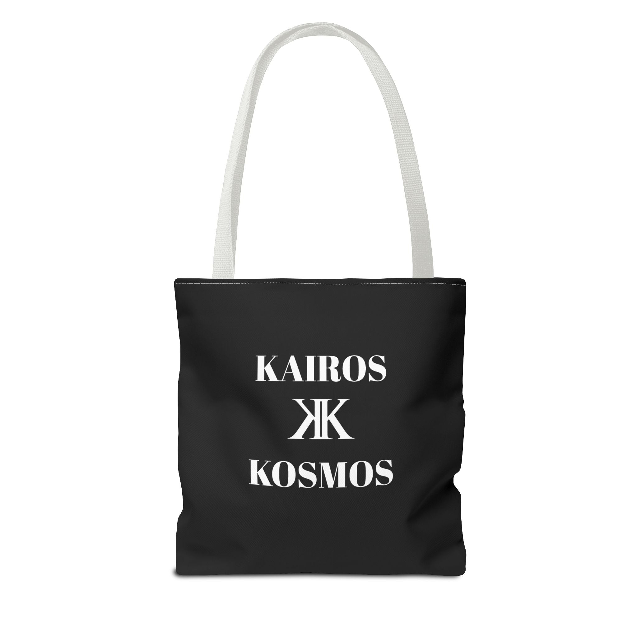 Kairos Kosmos BLACK Tote Bag – Minimalist Monogram Tote