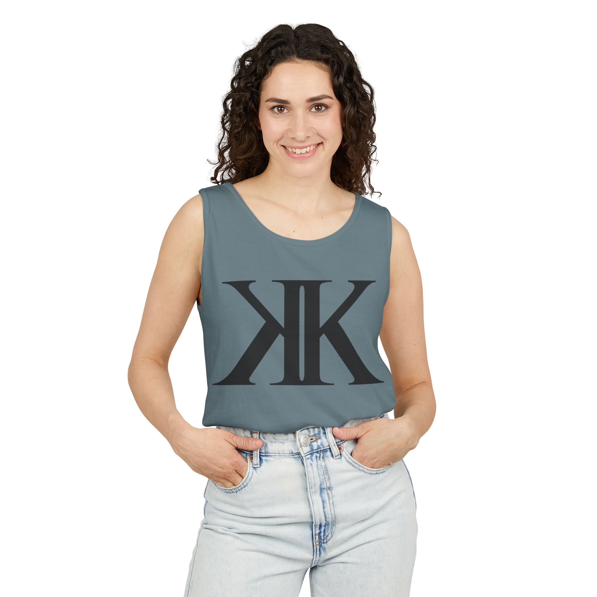 KK Monogram Tank Top — Minimalist Logo Graphic Tank