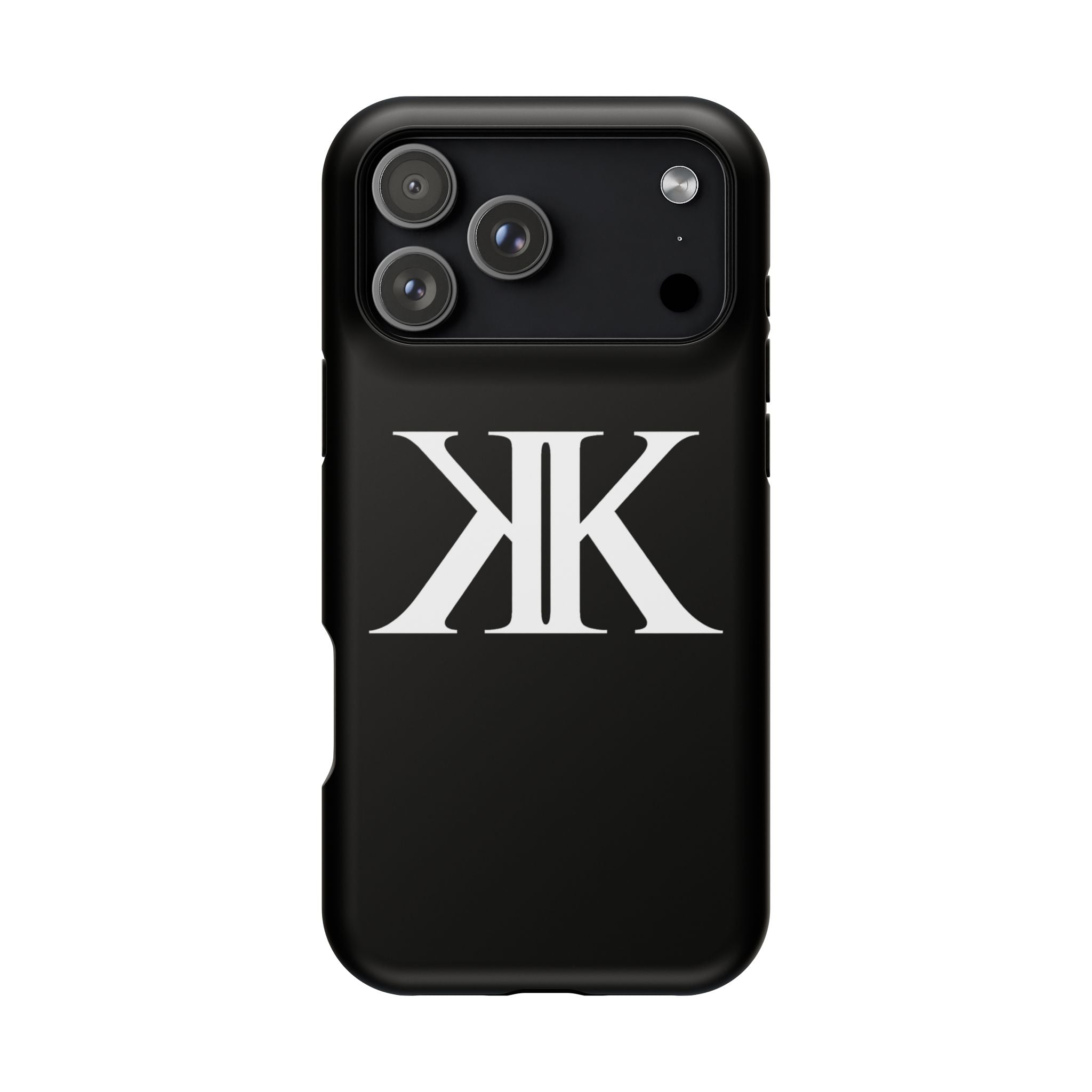 Magnetic Impact-Resistant BLACK Case with Bold KK Monogram