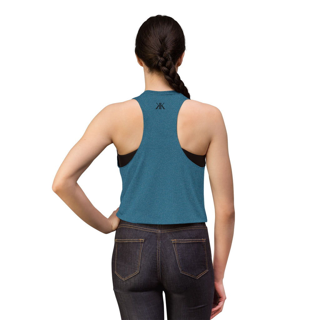 Women's Crop Top with Minimal Double K Logo – Stylish Monogram Tank