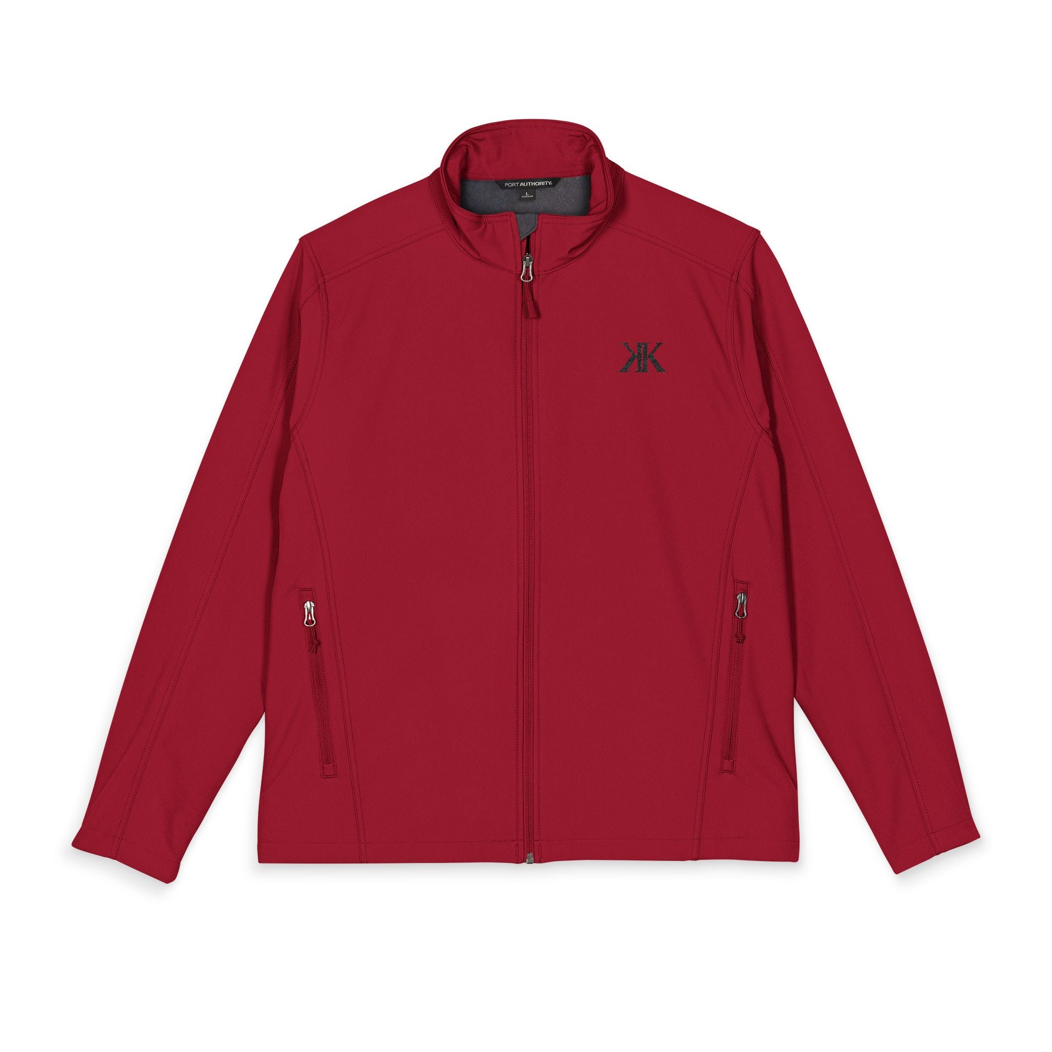 Port Authority® RED Embroidered Men's Soft Shell Jacket — Water‑Resistant Lightweight Outerwear