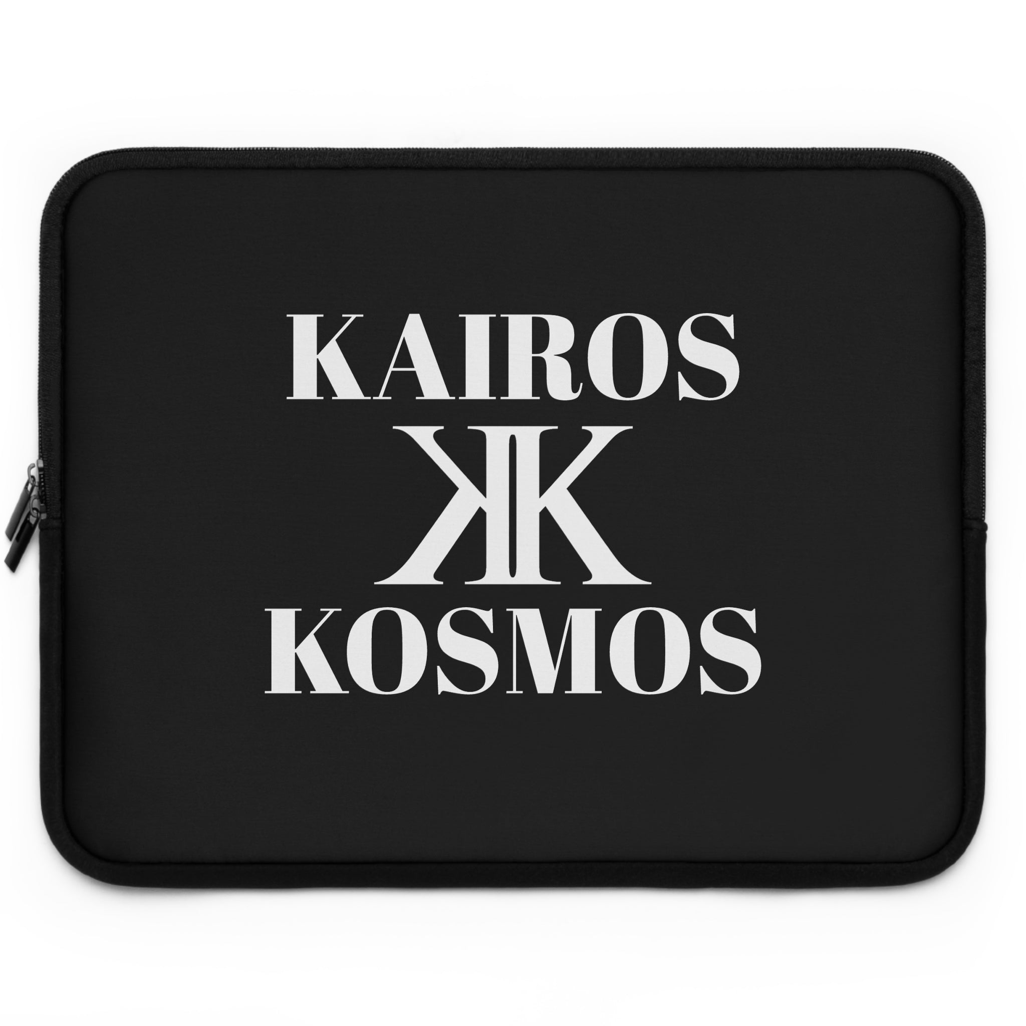 Kairos Kosmos BLACK Laptop Sleeve — Minimalist Monogram Protective Case
