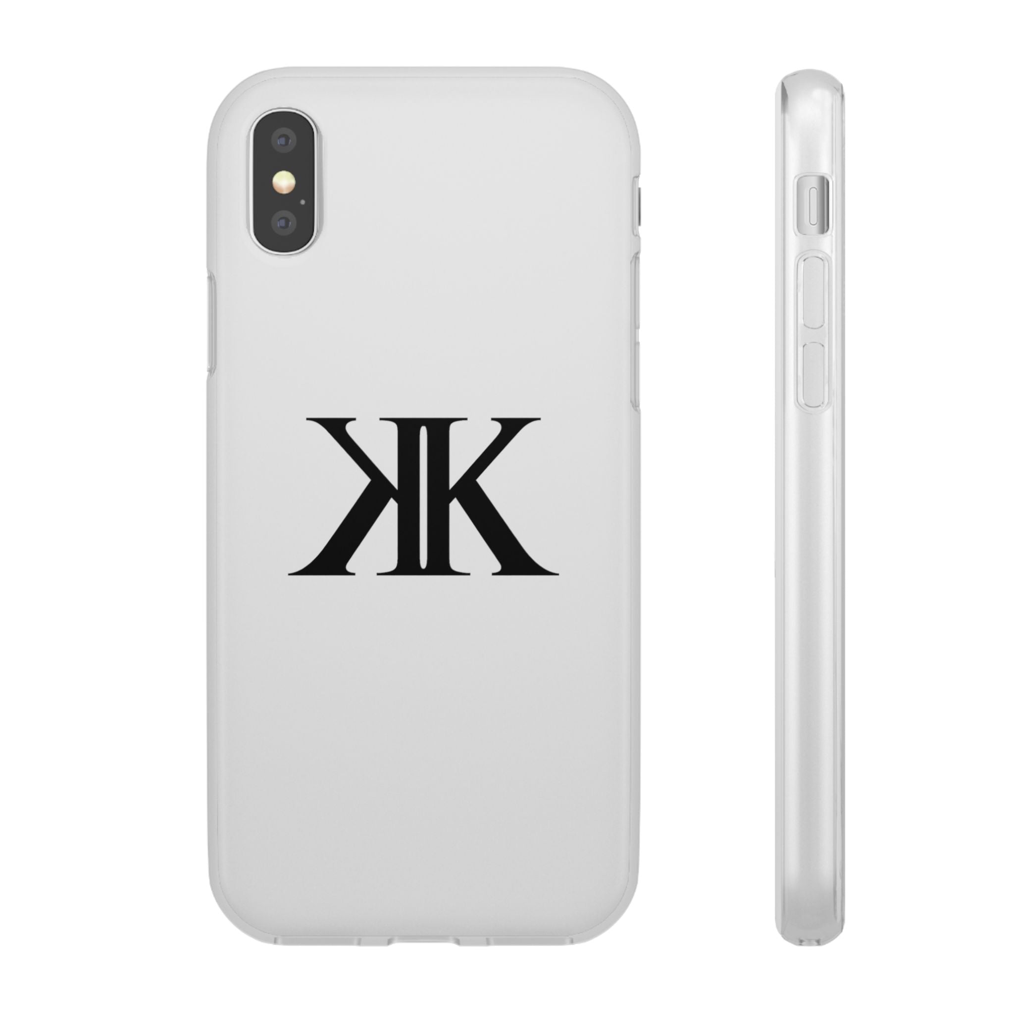 Monogram KK Phone Case — Minimalist Black Logo Flexi Case