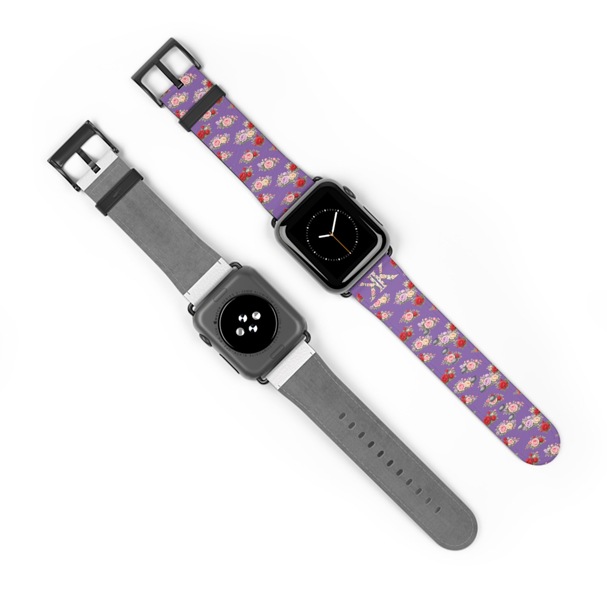 Anthos Collection Light Purple Floral Vintage Watch Band —  Apple Watch Strap