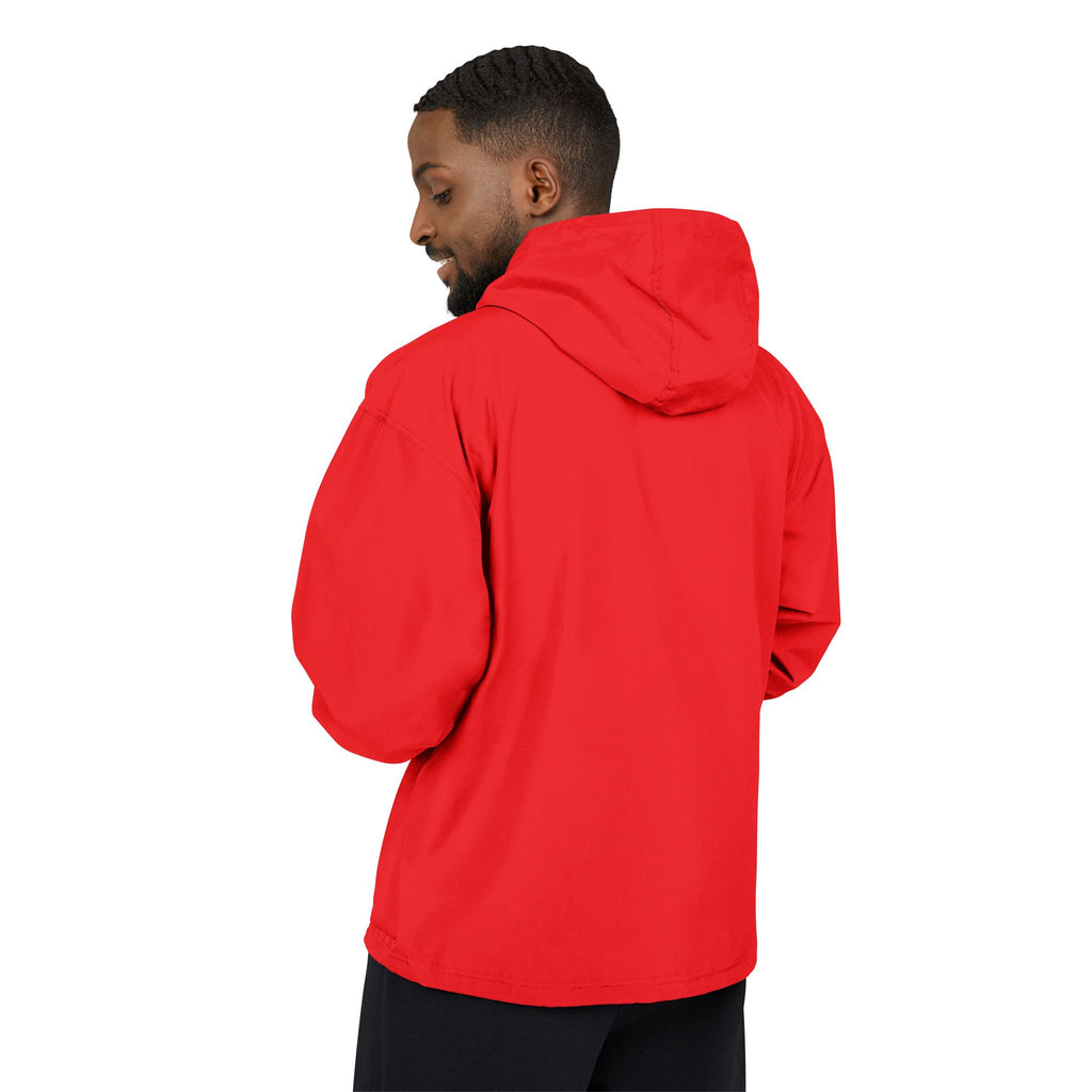 Champion® Packable Anorak Jacket RED — Lightweight Hooded Windbreaker for Travel & Outdoor