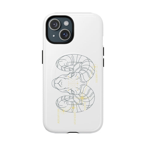 Aether Collection Aries Tough Magnetic Phone Case — Minimal Zodiac Design