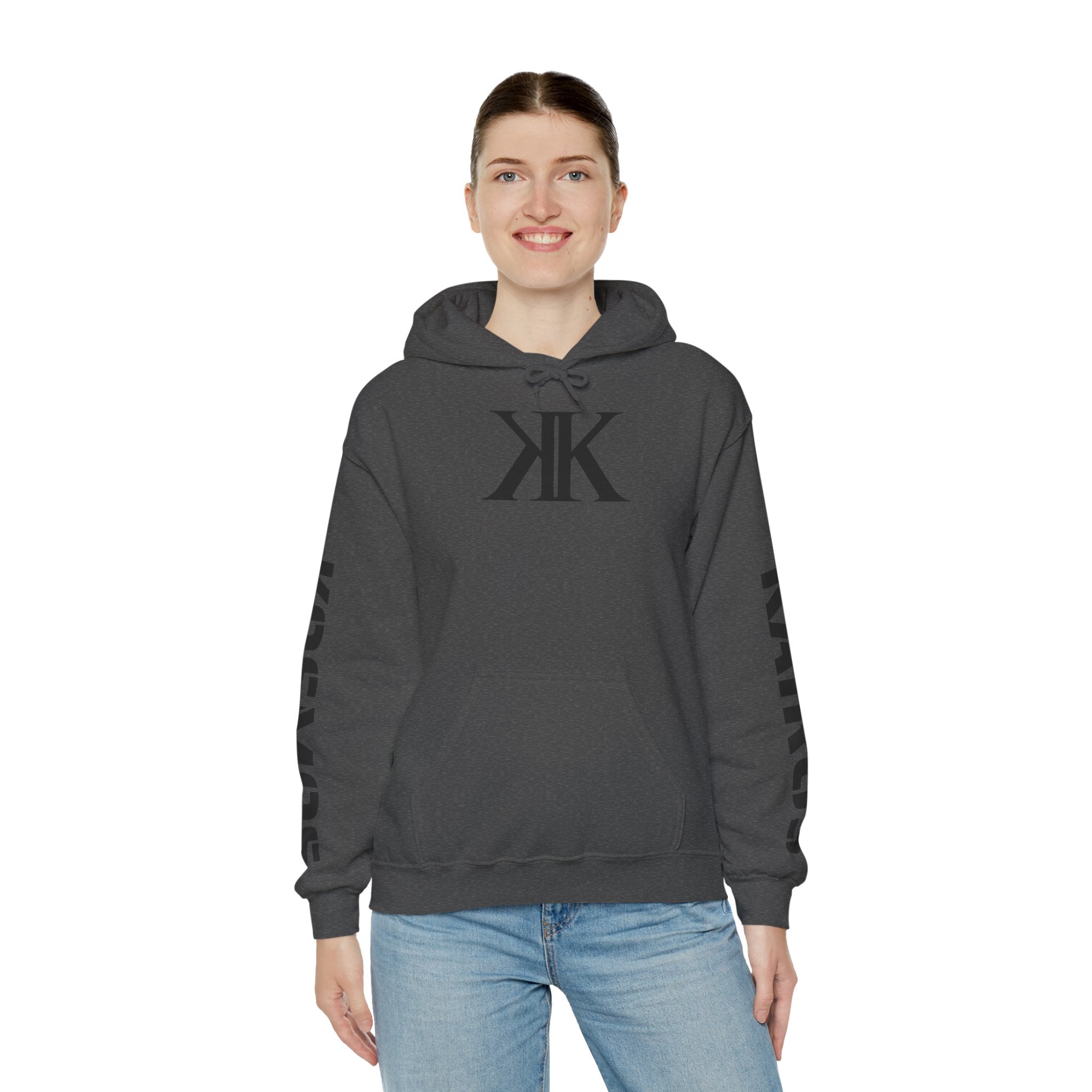 KAIROS KOSMOS Logo Hoodie — Minimalist Black Emblem Pullover