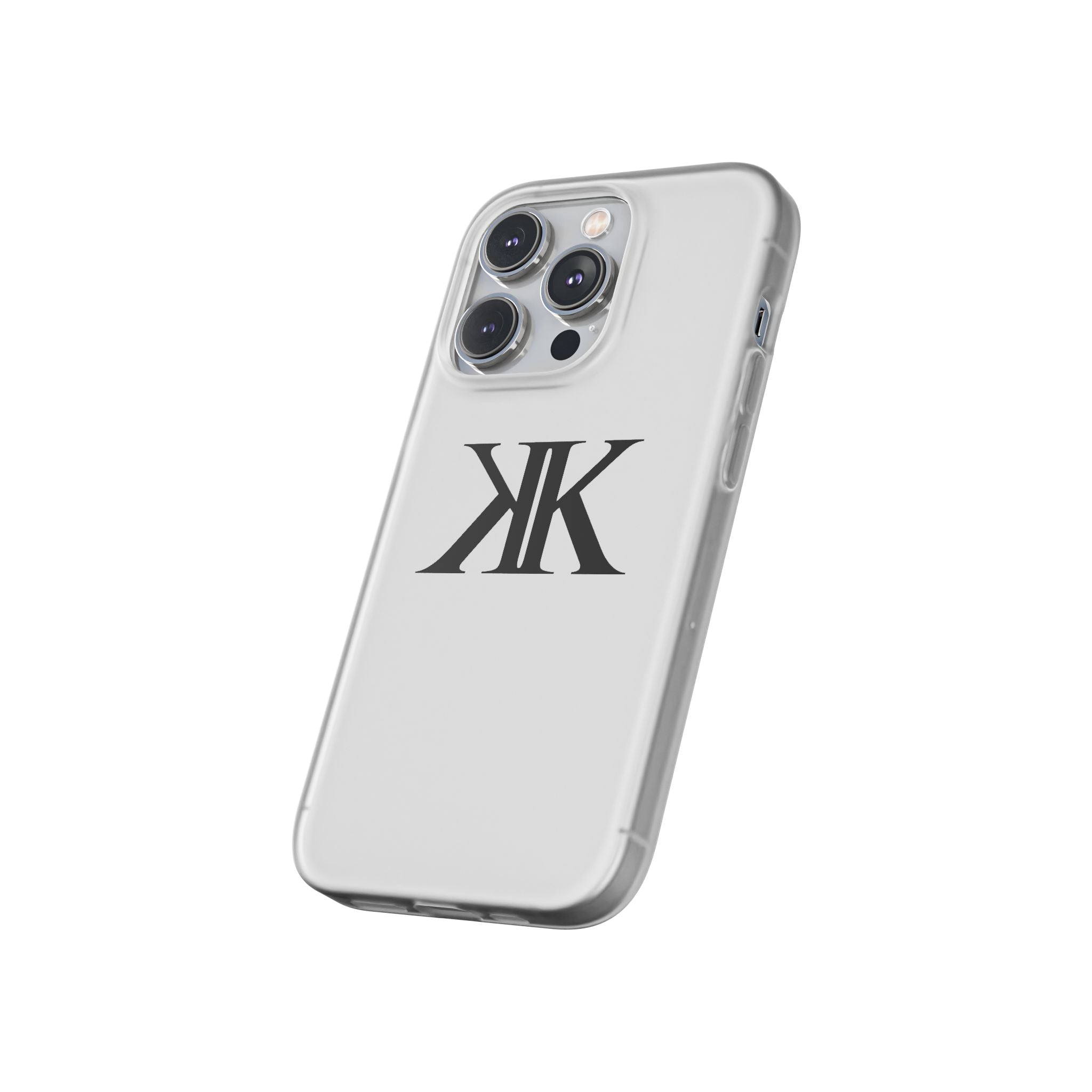 Monogram KK Phone Case — Minimalist Black Logo Flexi Case